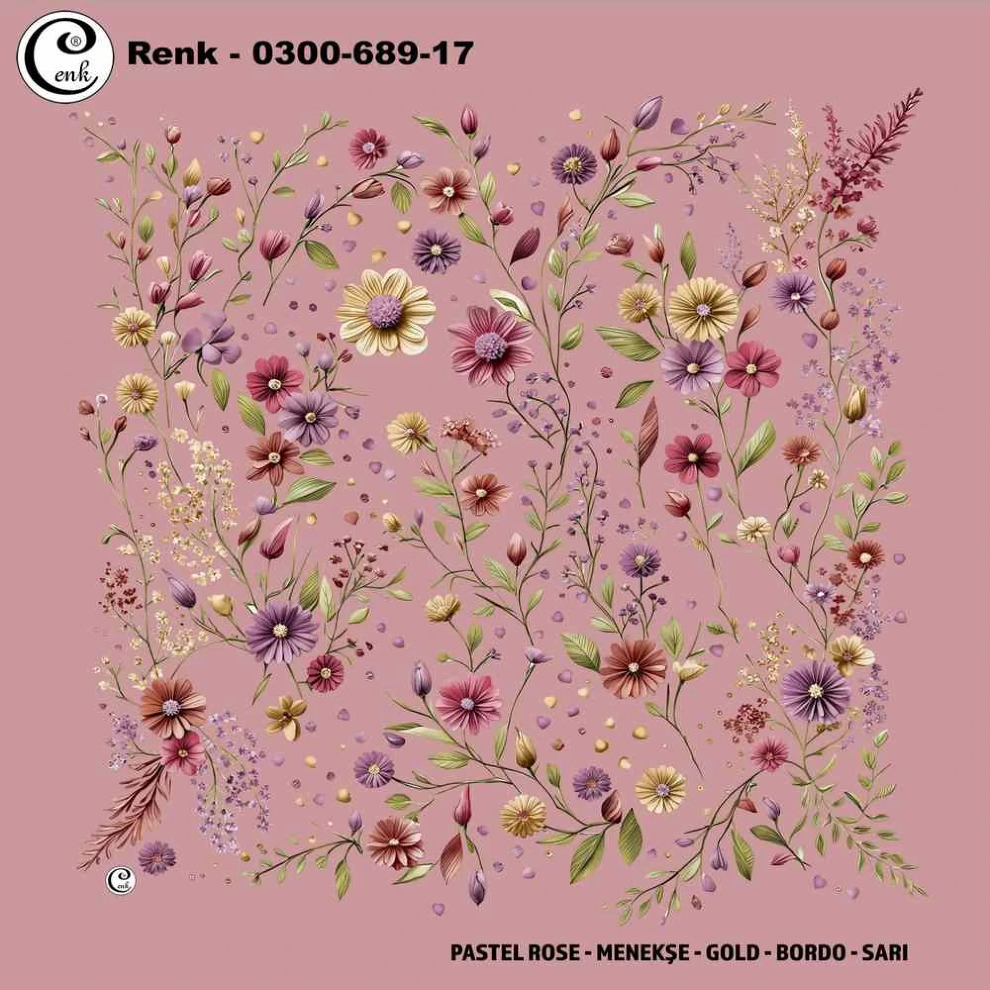 Cenk Desenli Oyalık Yazma 689-17