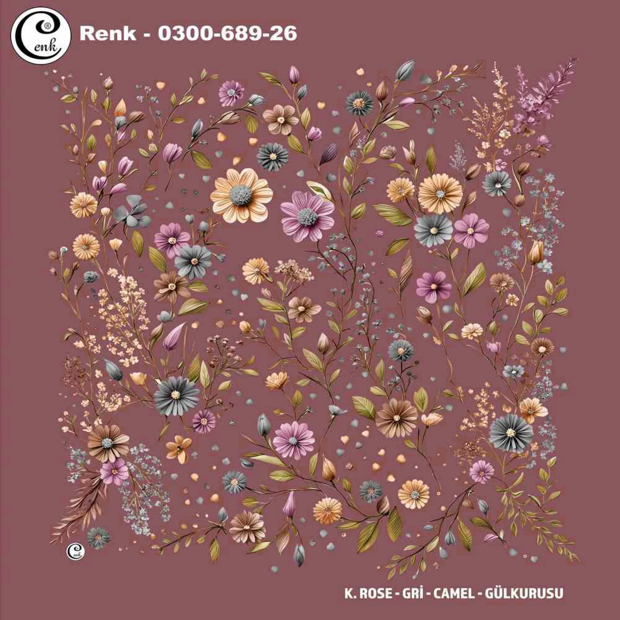 Cenk Desenli Oyalık Yazma 689-26