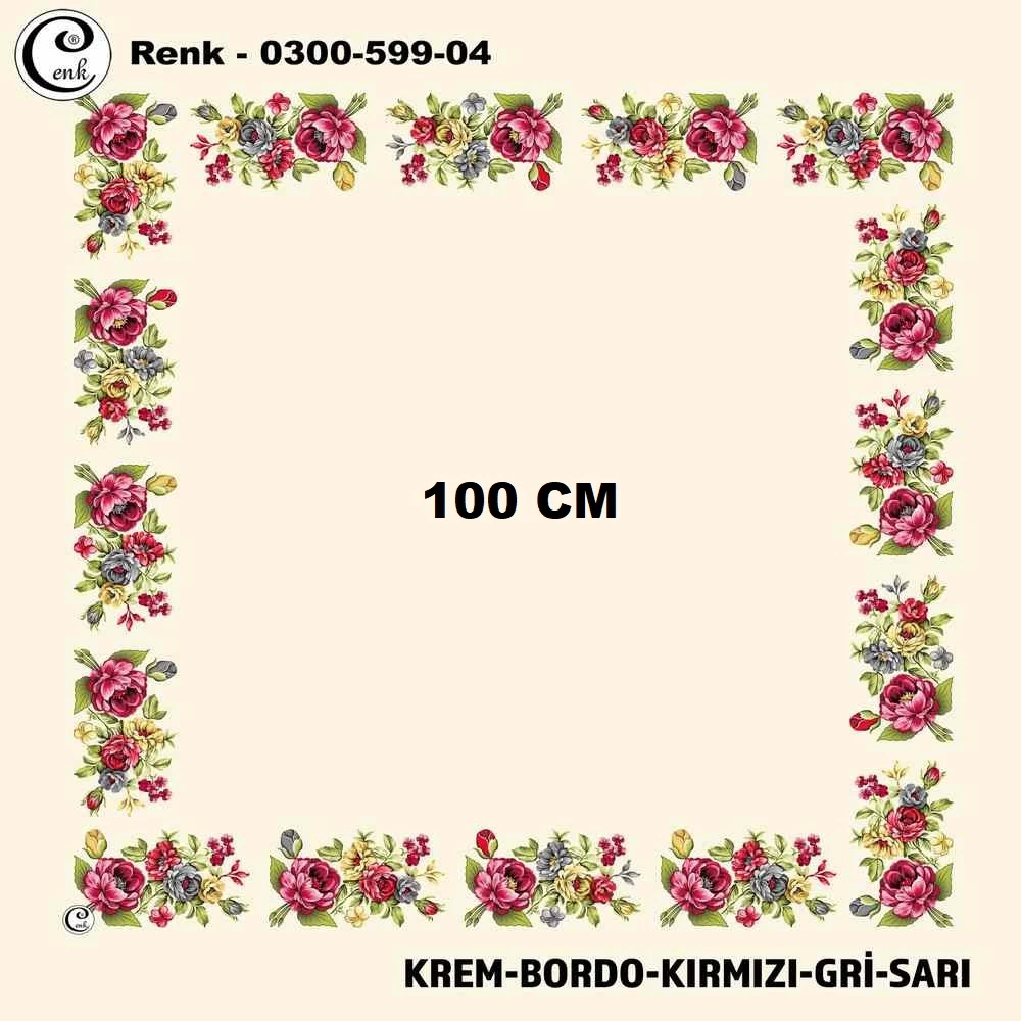 Cenk İçi Boş Oyalık Yazma (100 Cm) 599-04