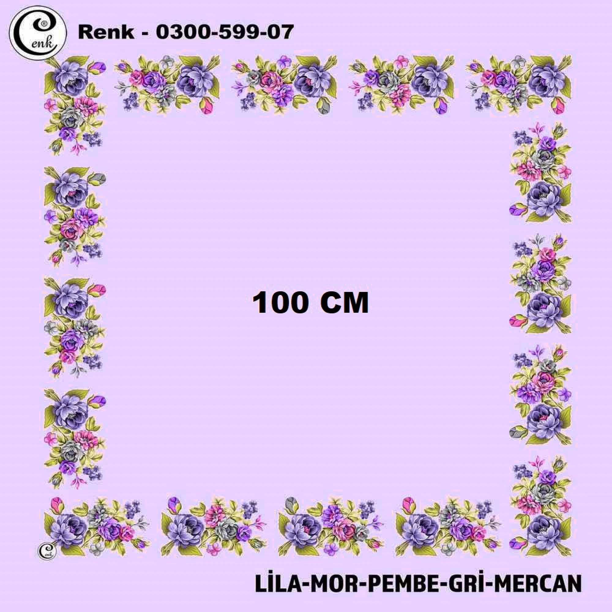 Cenk İçi Boş Oyalık Yazma (100 Cm) 599-07