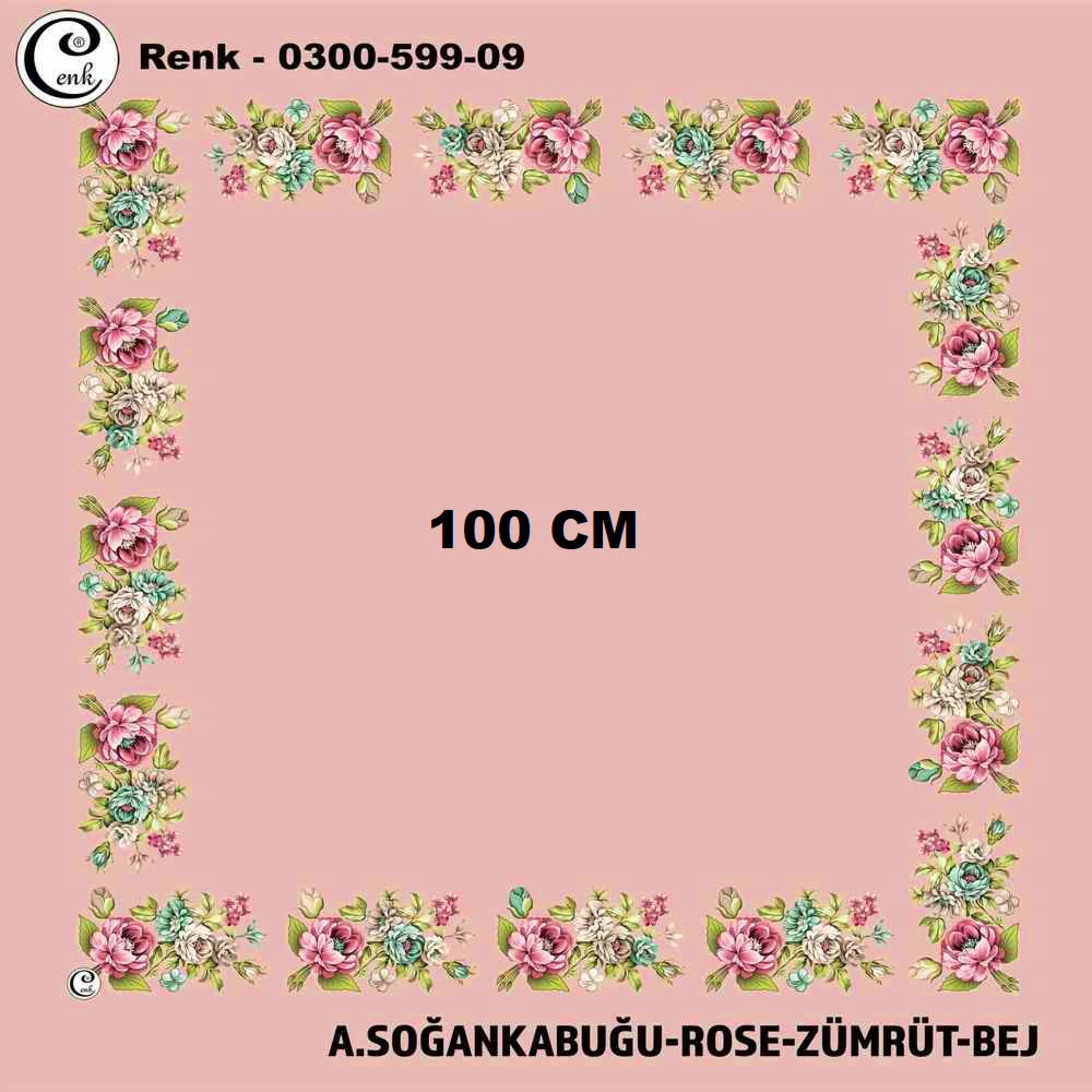 Cenk İçi Boş Oyalık Yazma (100 Cm) 599-09