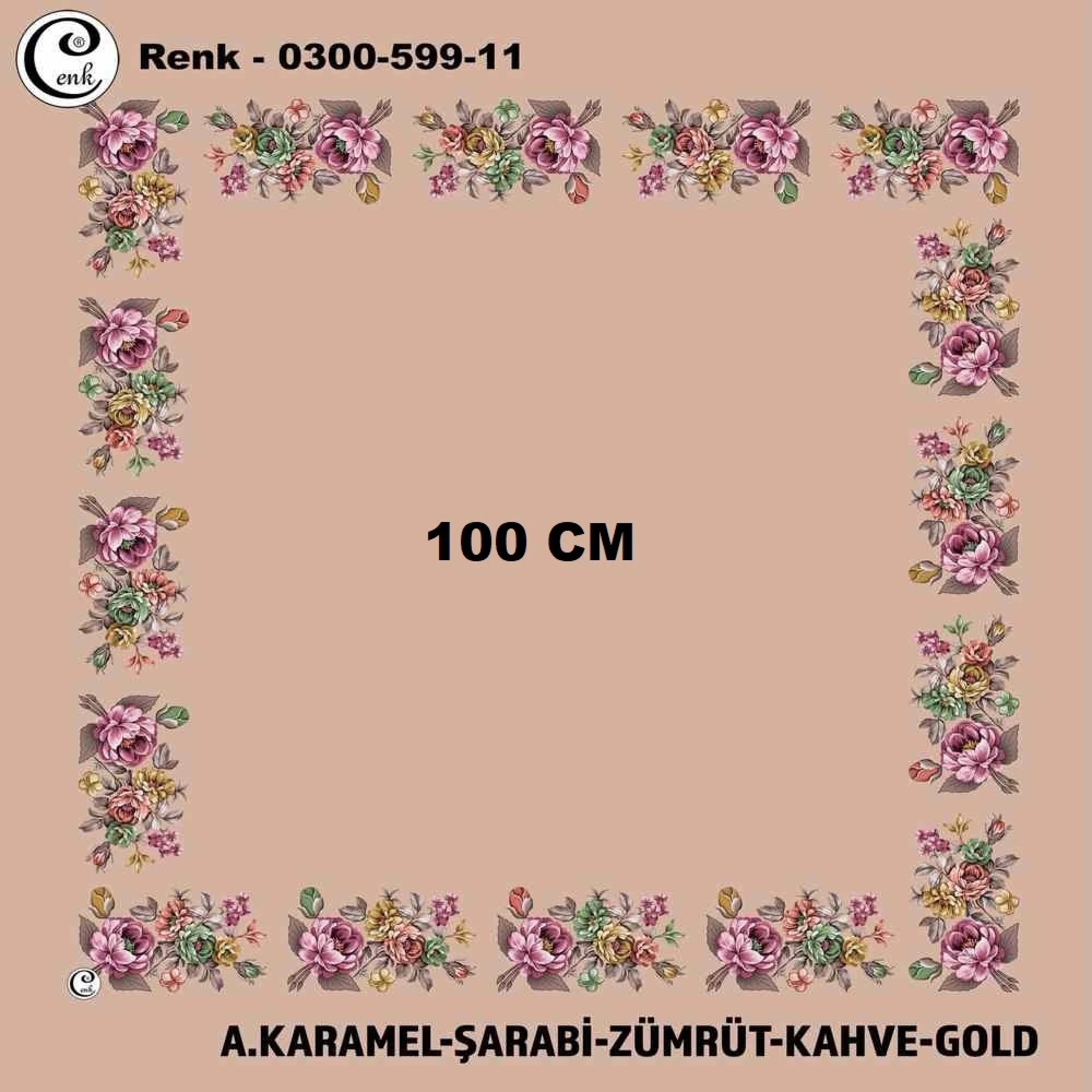 Cenk İçi Boş Oyalık Yazma (100 Cm) 599-11