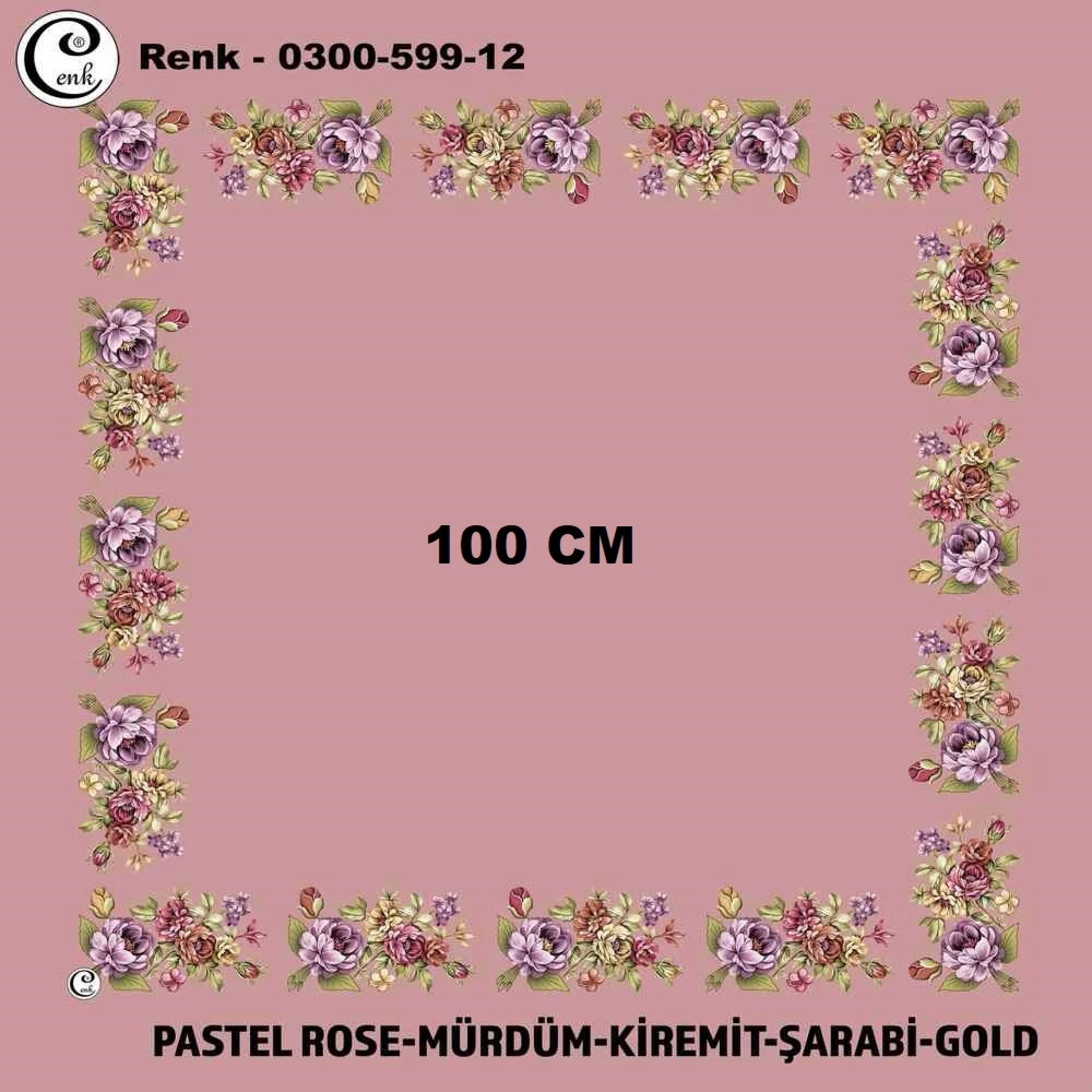Cenk İçi Boş Oyalık Yazma (100 Cm) 599-12