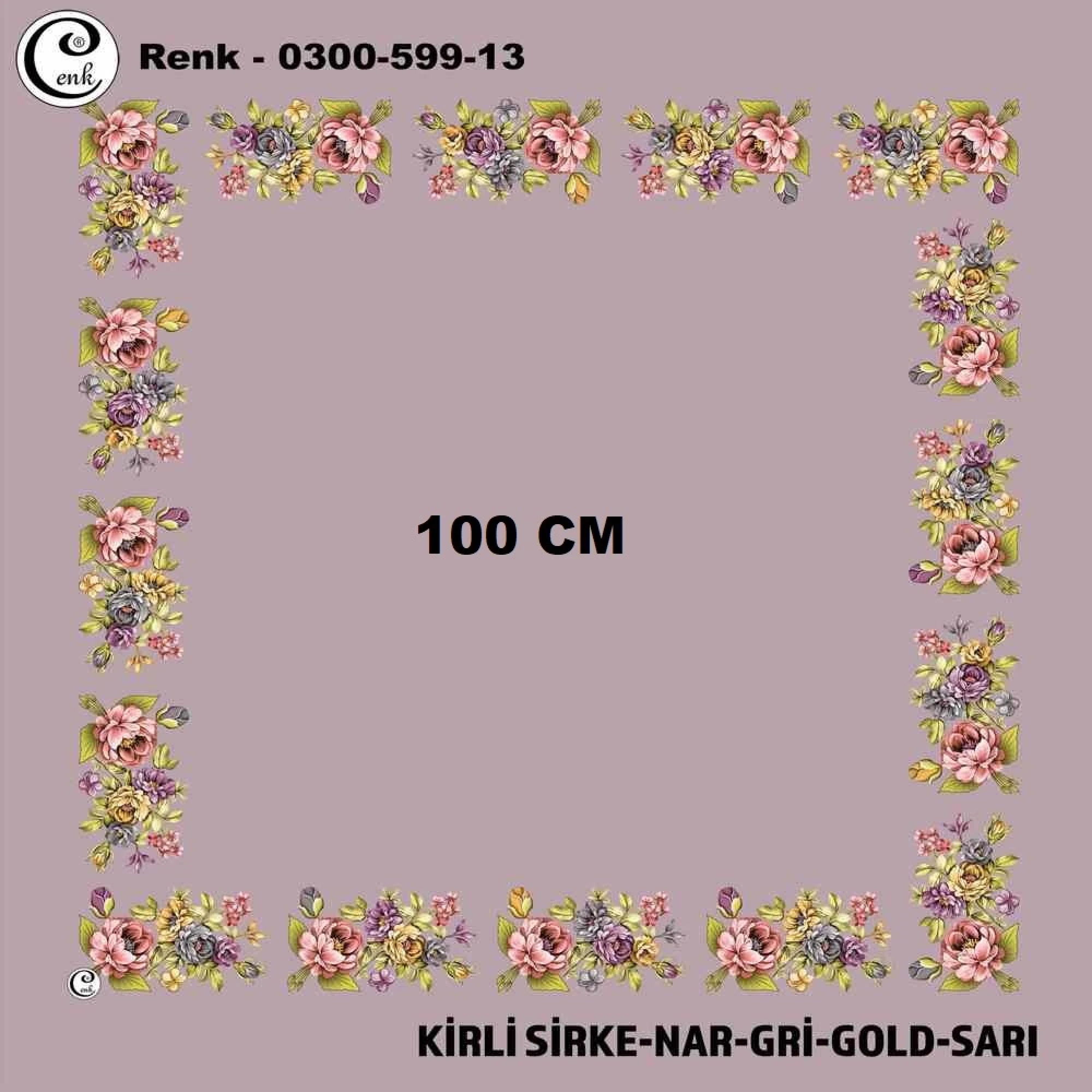 Cenk İçi Boş Oyalık Yazma (100 Cm) 599-13