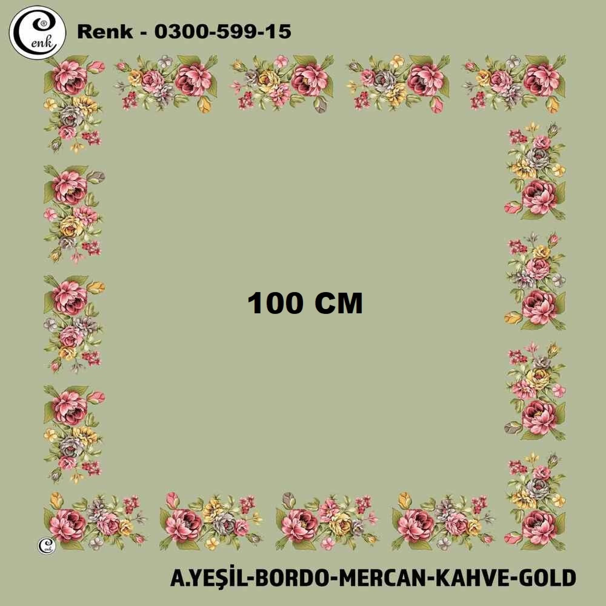Cenk İçi Boş Oyalık Yazma (100 Cm) 599-15