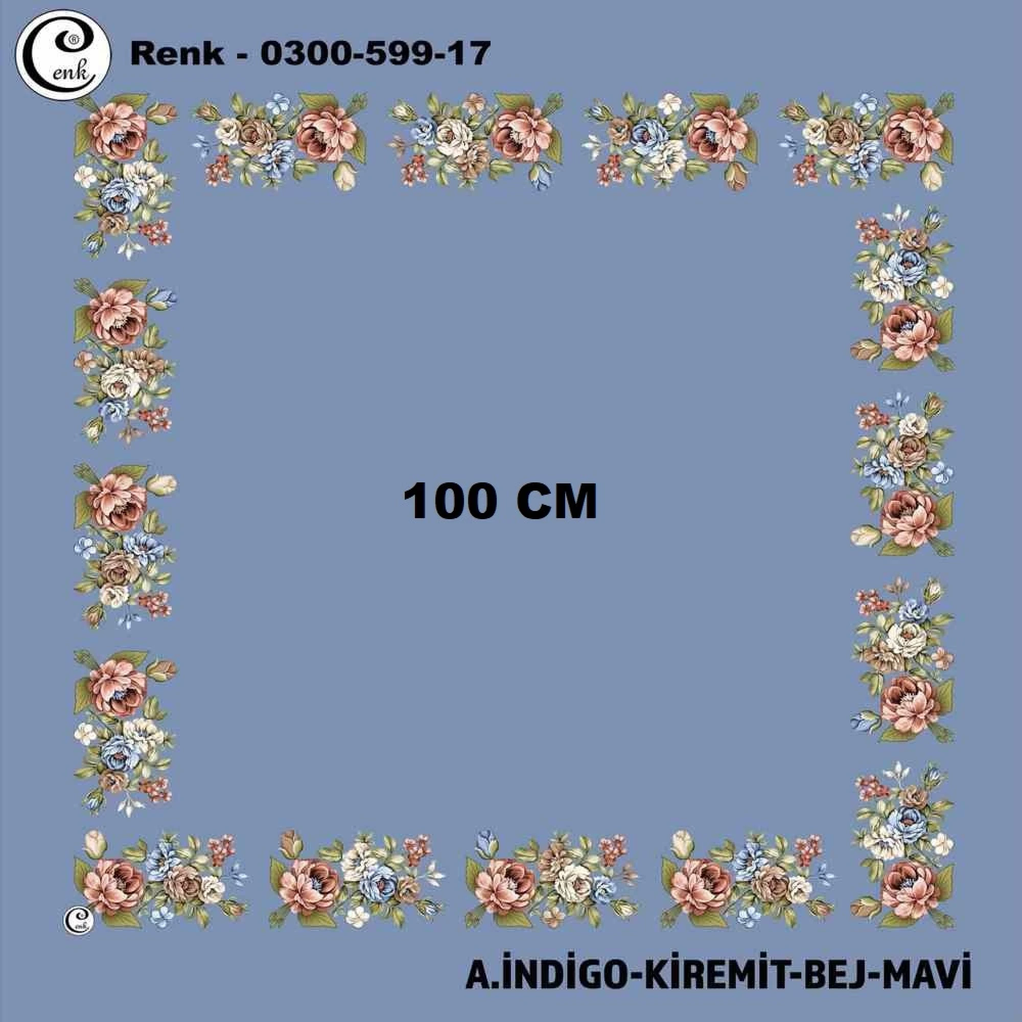 Cenk İçi Boş Oyalık Yazma (100 Cm) 599-17