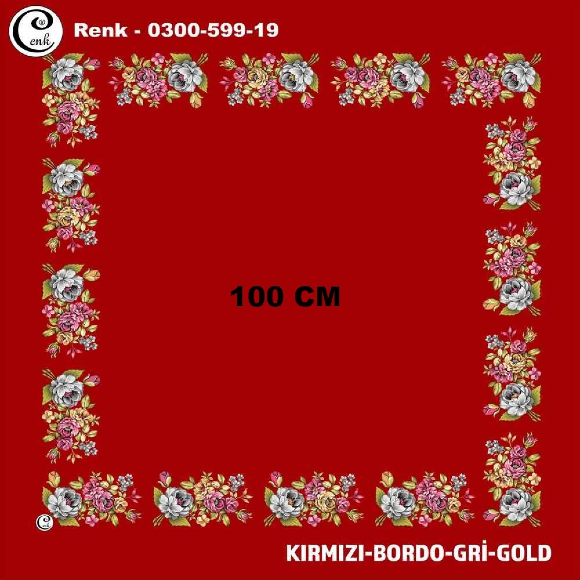 Cenk İçi Boş Oyalık Yazma (100 Cm) 599-19