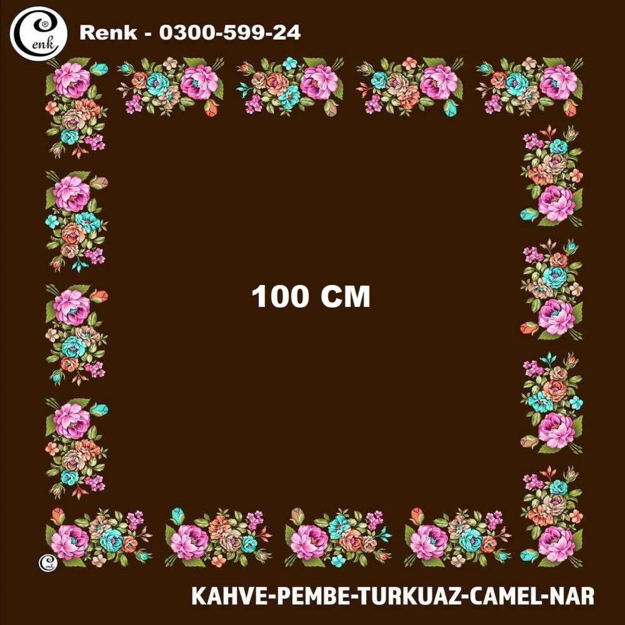 Cenk İçi Boş Oyalık Yazma (100 Cm) 599-24