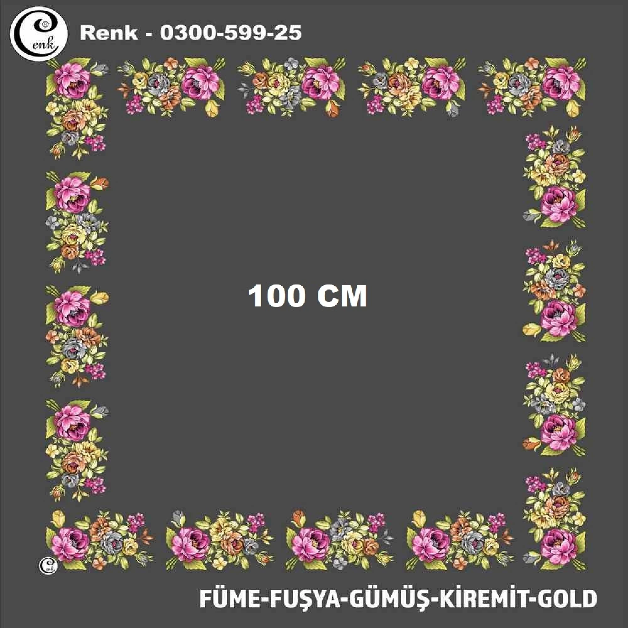 Cenk İçi Boş Oyalık Yazma (100 Cm) 599-25