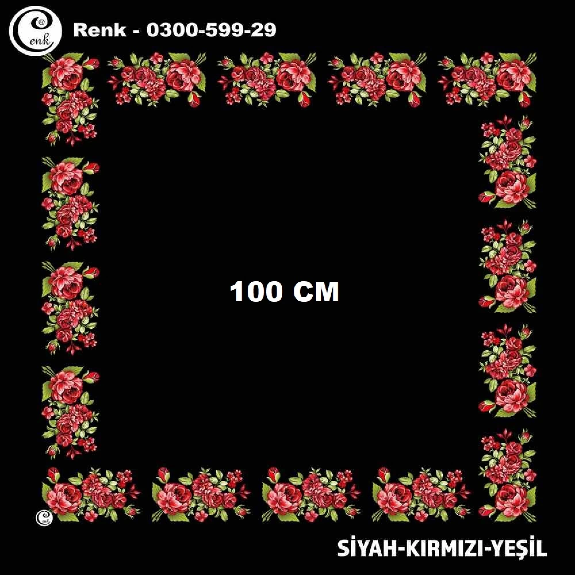 Cenk İçi Boş Oyalık Yazma (100 Cm) 599-29