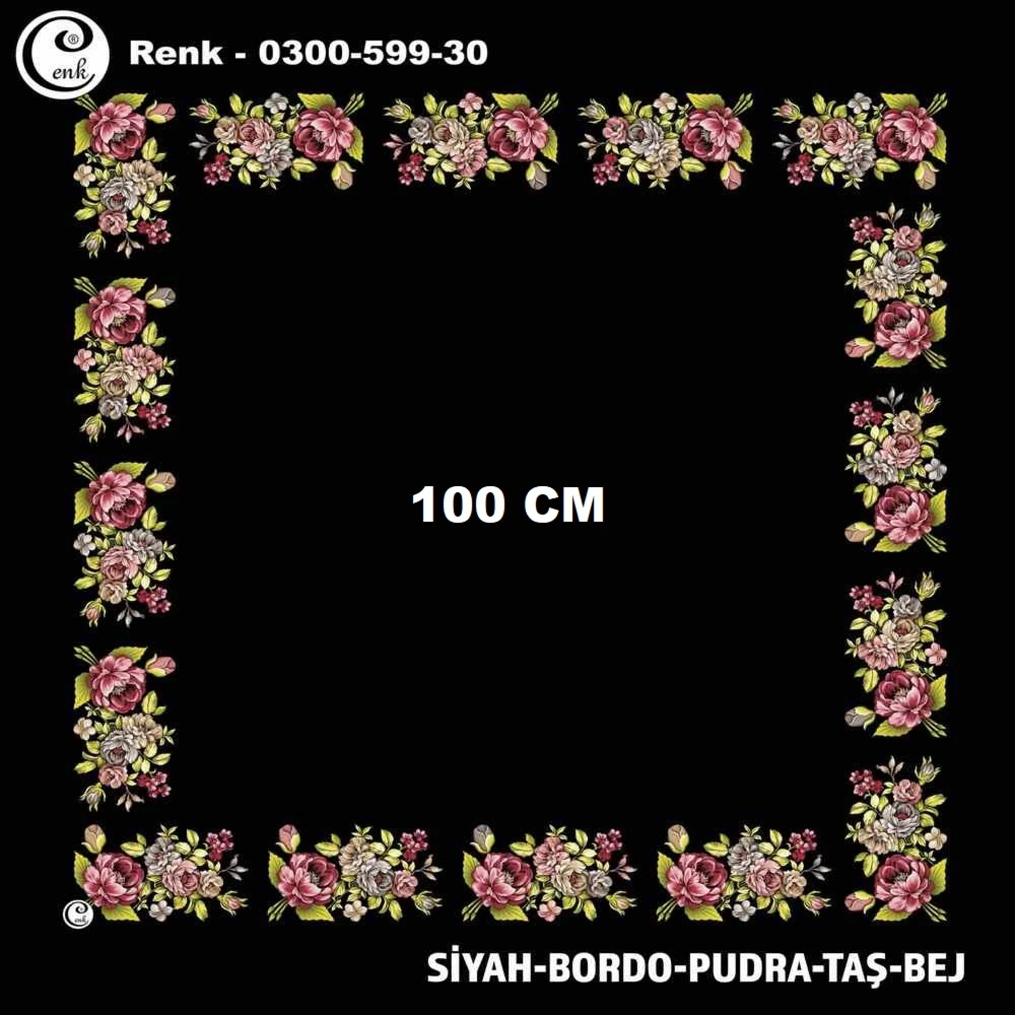 Cenk İçi Boş Oyalık Yazma (100 Cm) 599-30