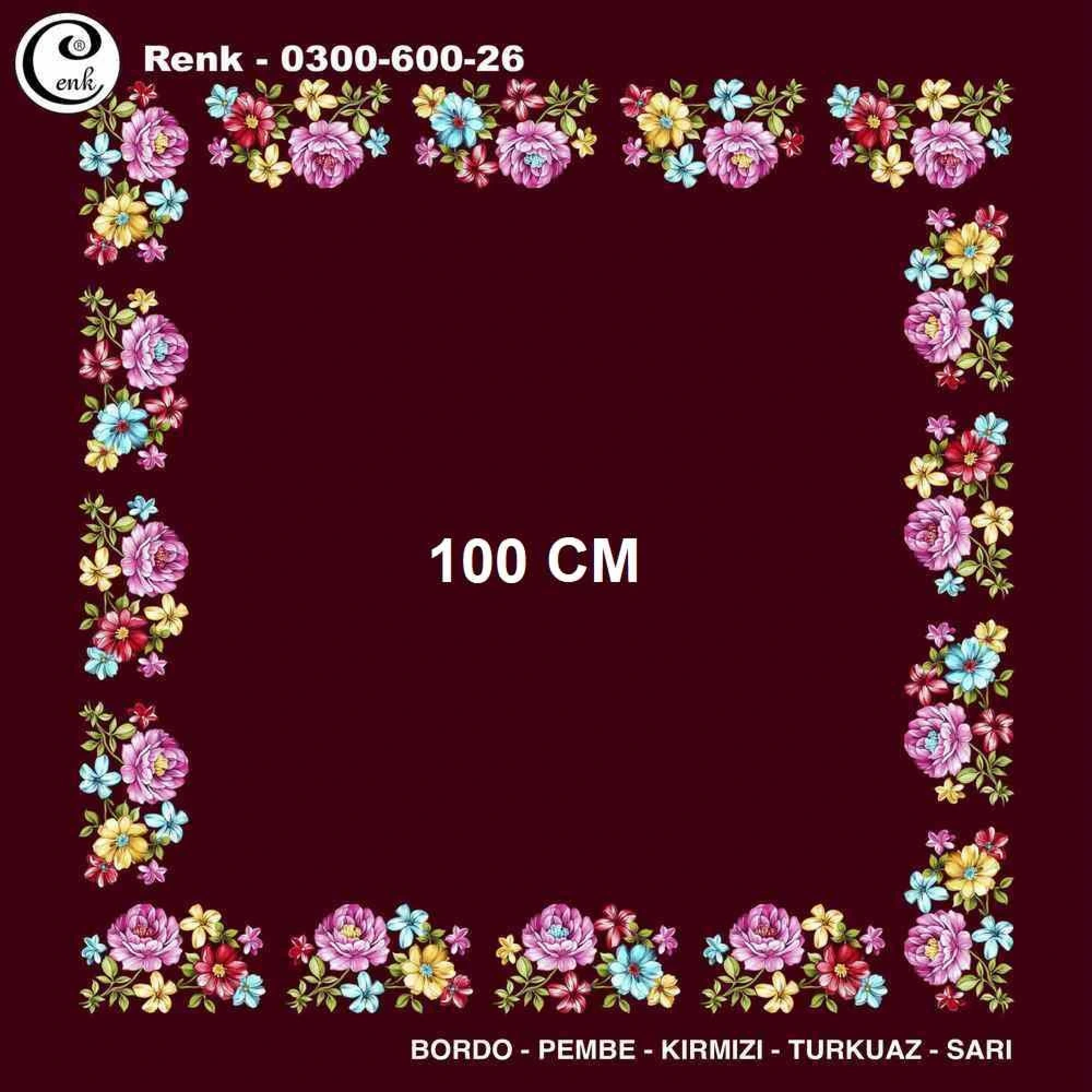 Cenk İçi Boş Oyalık Yazma (100 Cm) 600-26