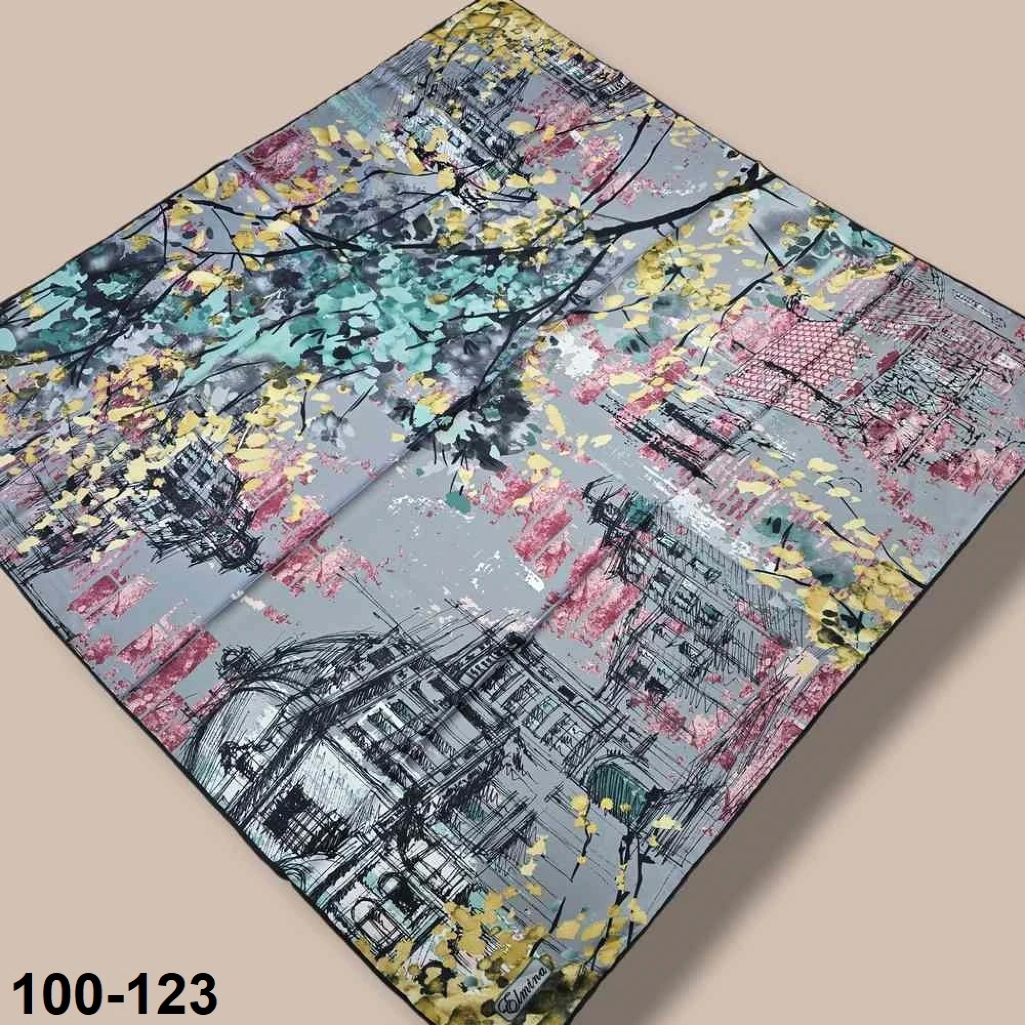 Desenli Rayon & Tivil Eşarp 100-123