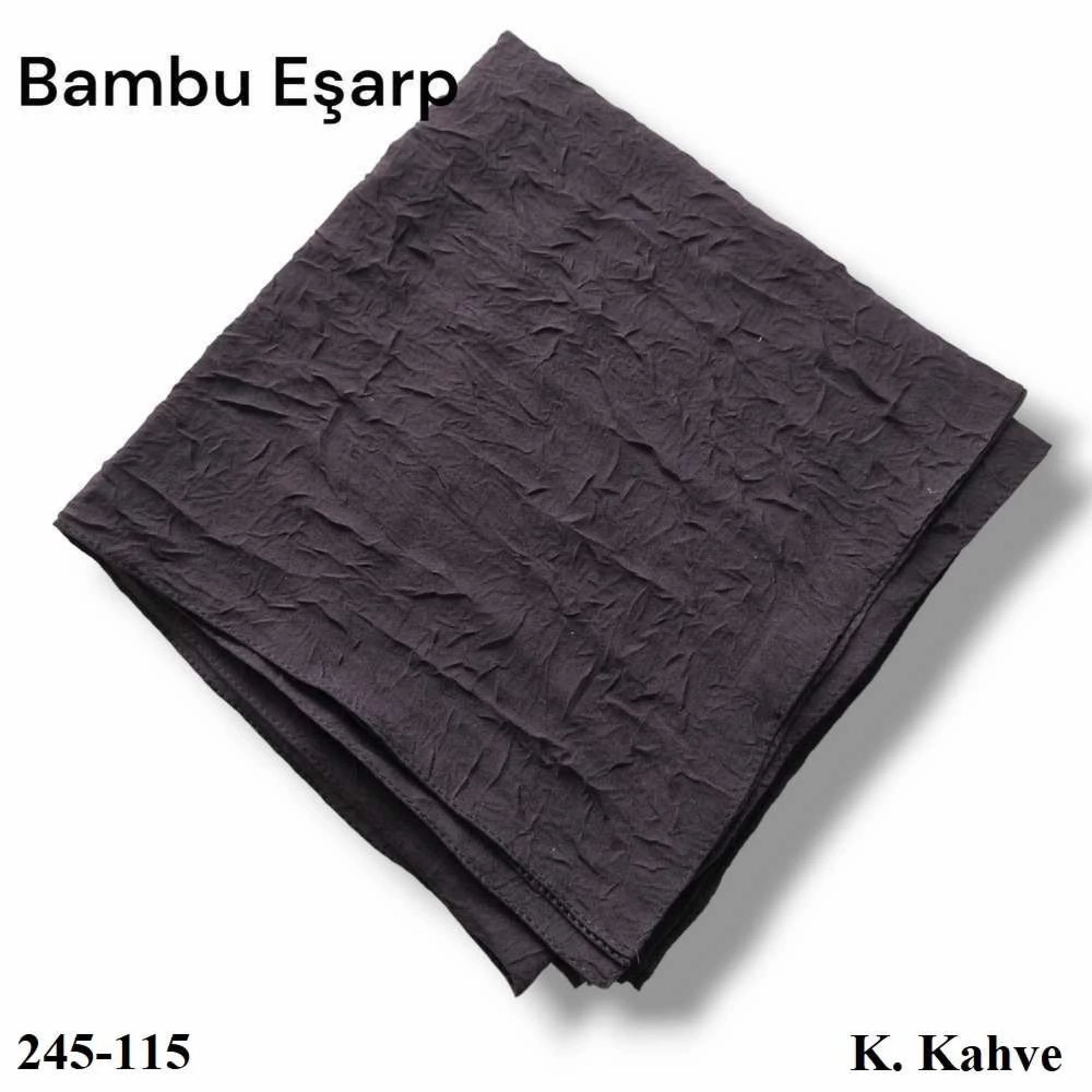 Düz Renk Bambu Pamuk Eşarp K.Kahve 245-115