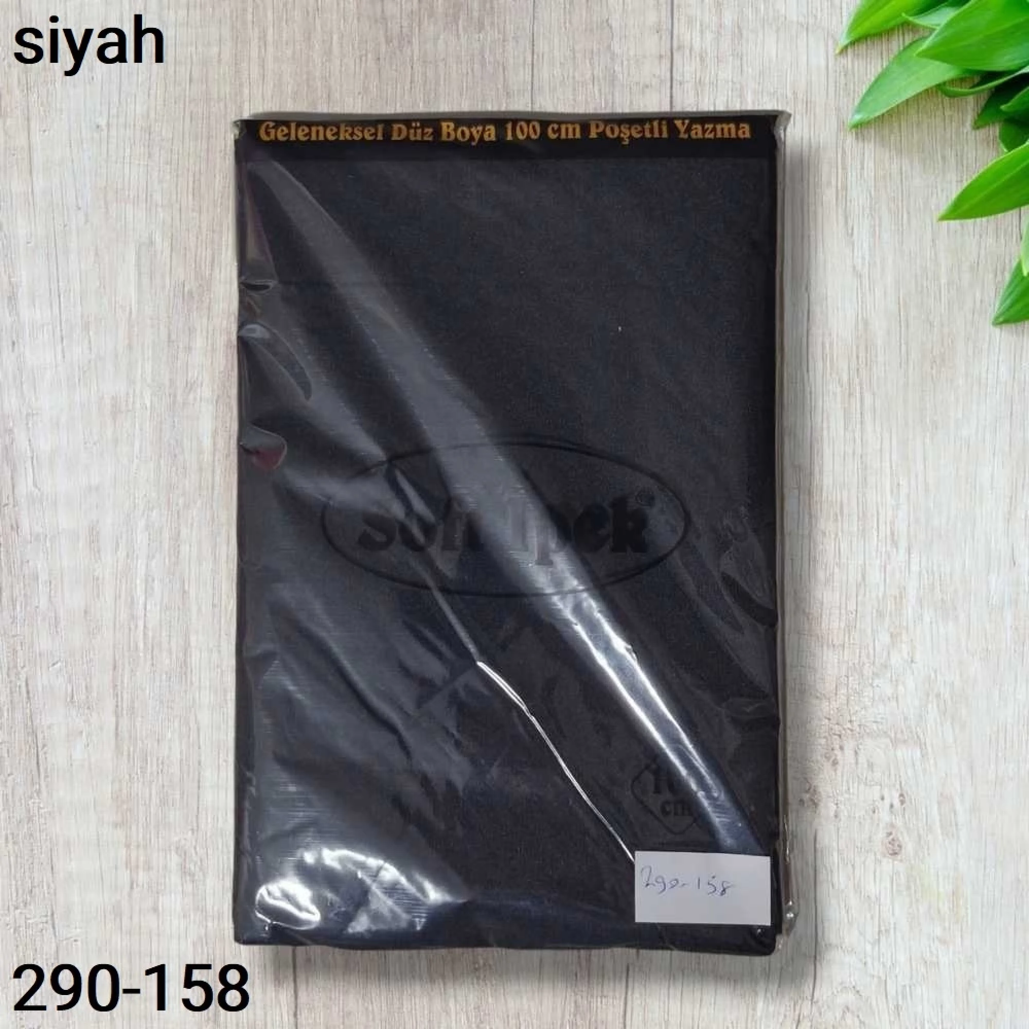 Düz Renk Ekonomik Poşetli Oyalık Yazma siyah 290-158