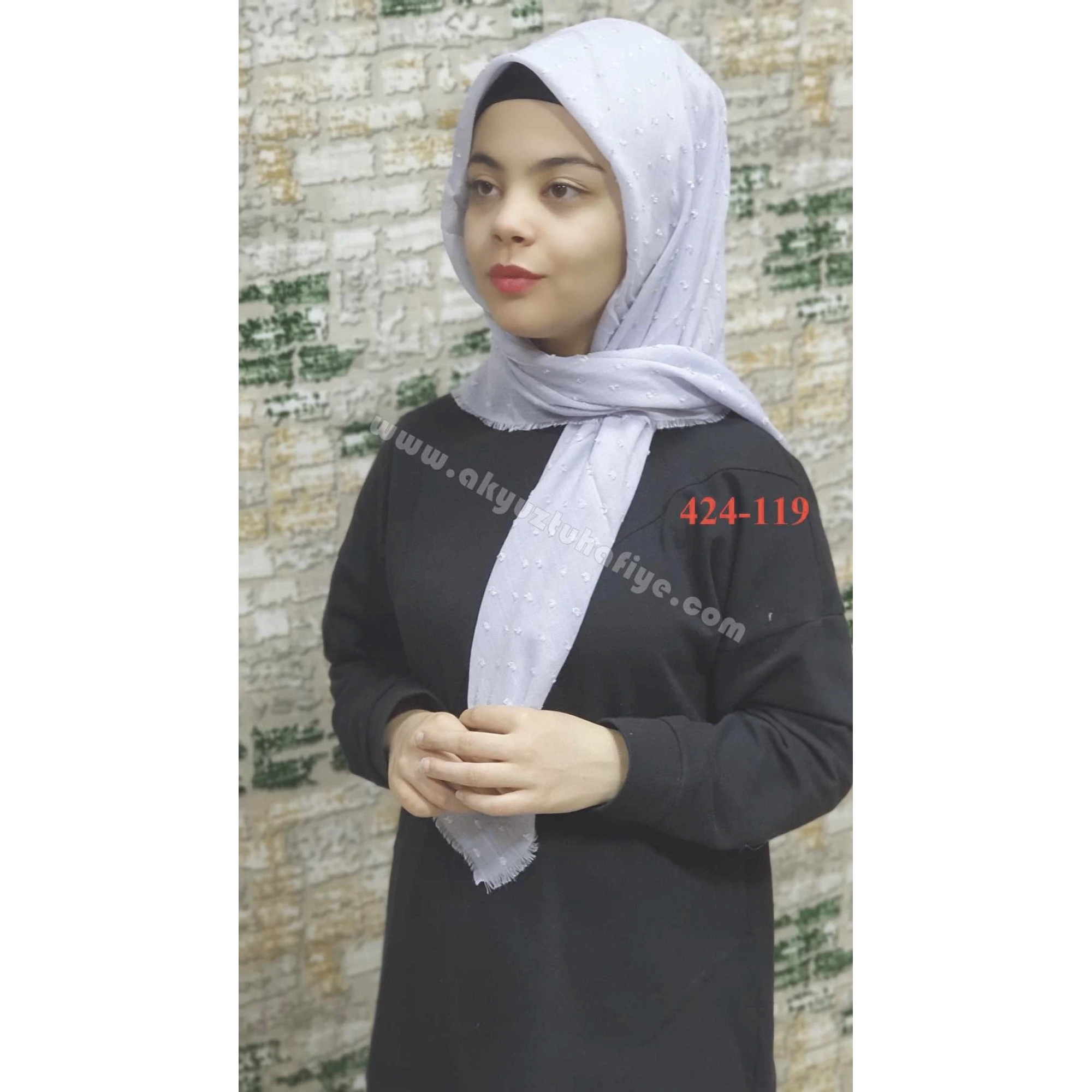 Düz Renk Pıtpıt Eşarp (beyaz) 424-131