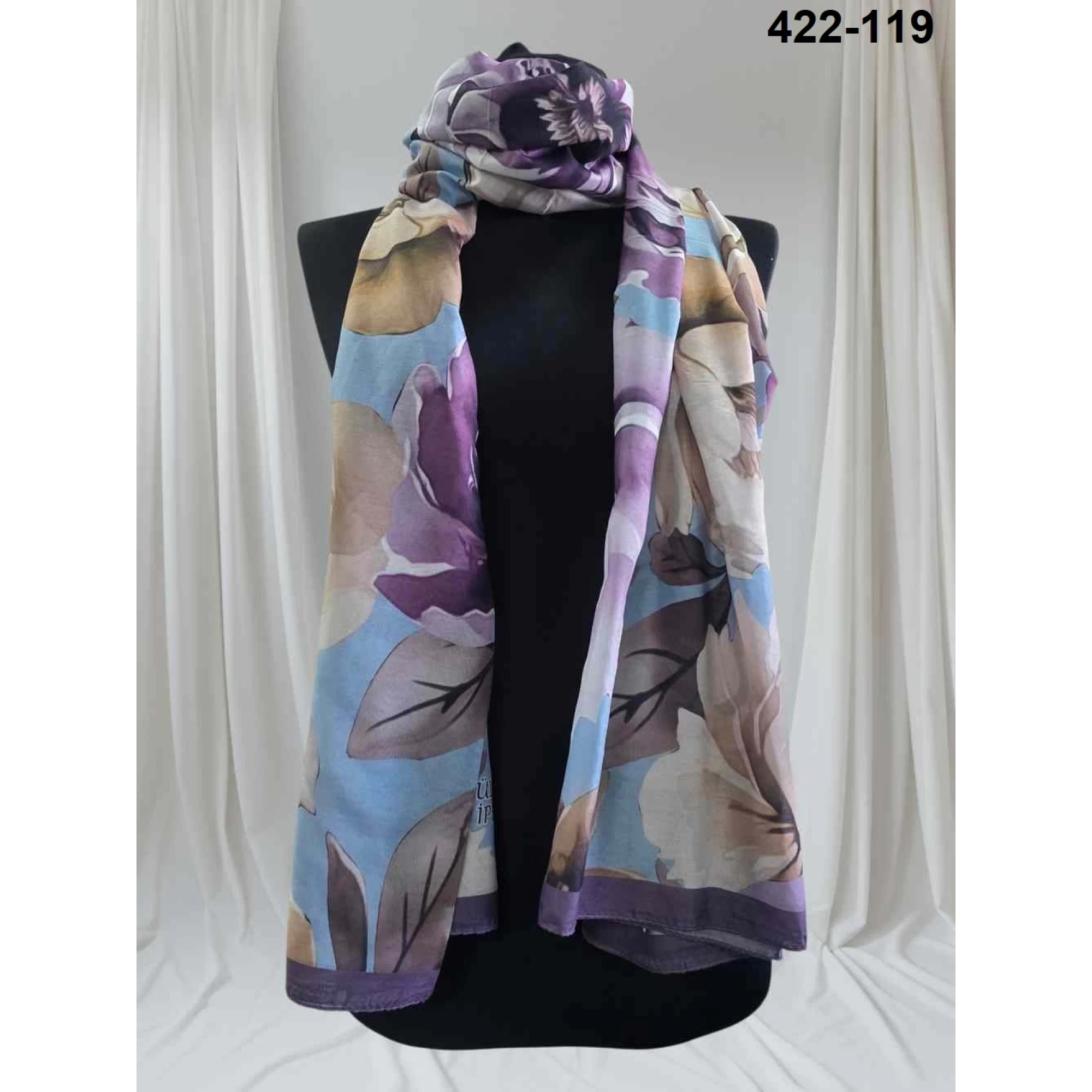 Eylül İpek Çiçek Desen Soft Şal 422-119