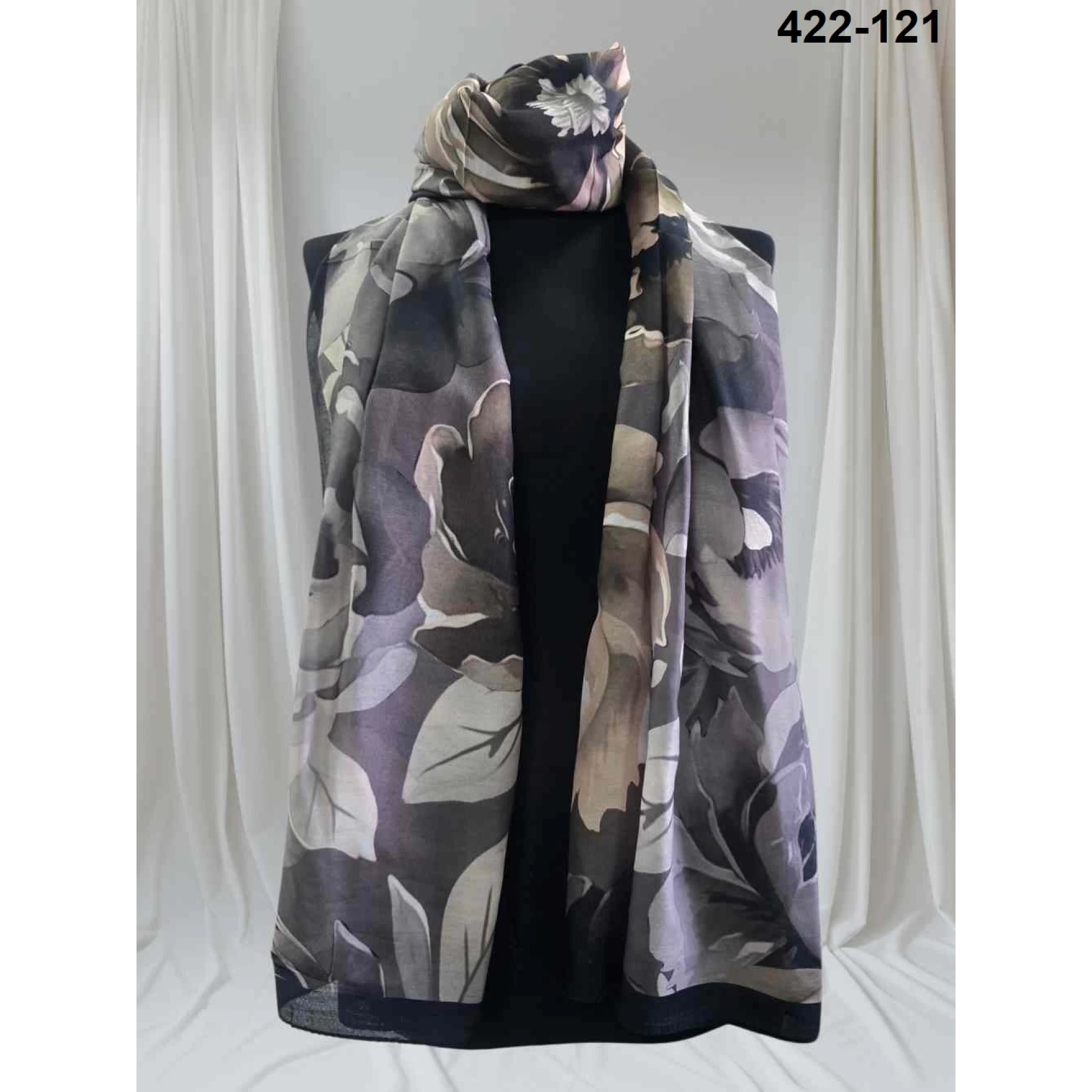 Eylül İpek Çiçek Desen Soft Şal 422-121