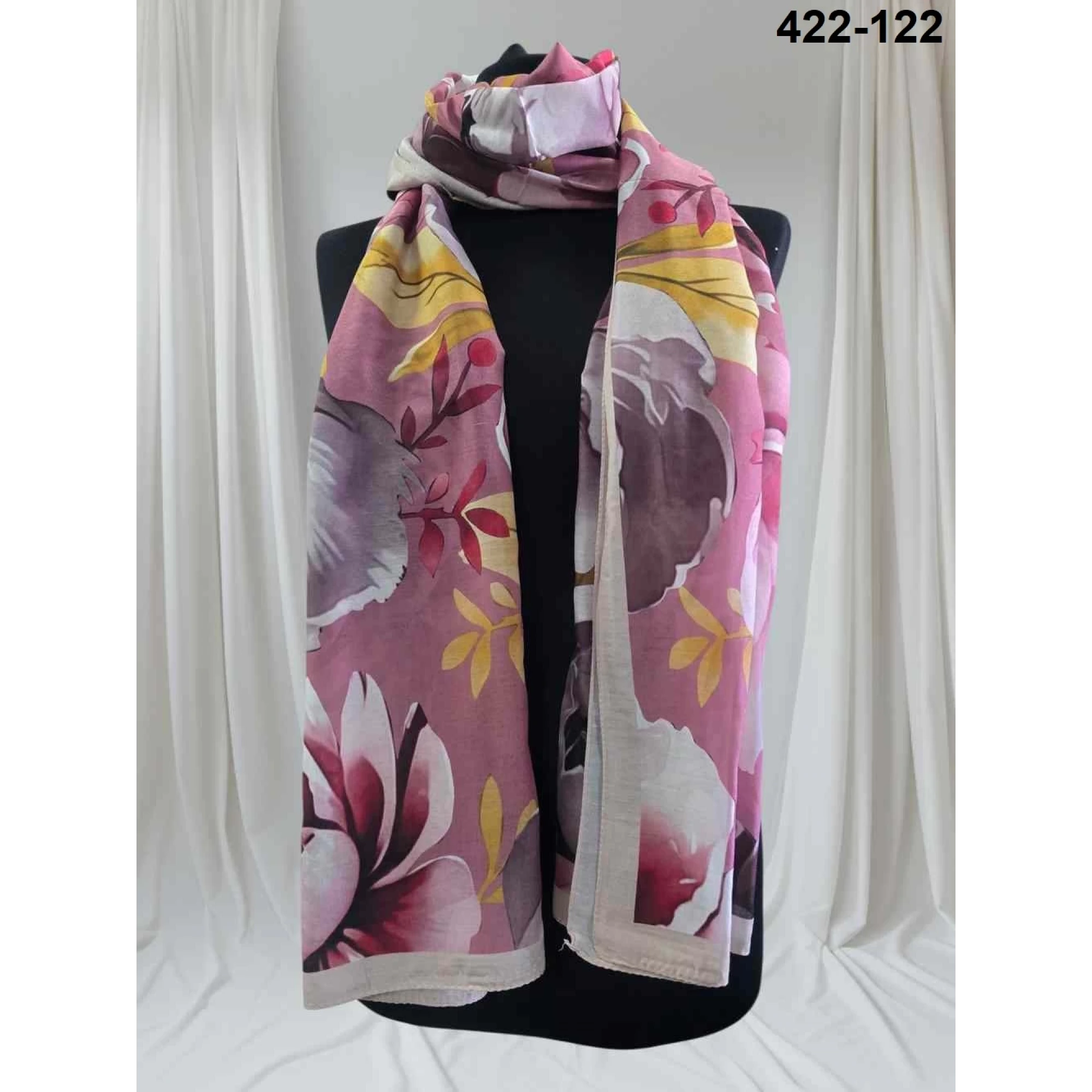 Eylül İpek Çiçek Desen Soft Şal 422-122