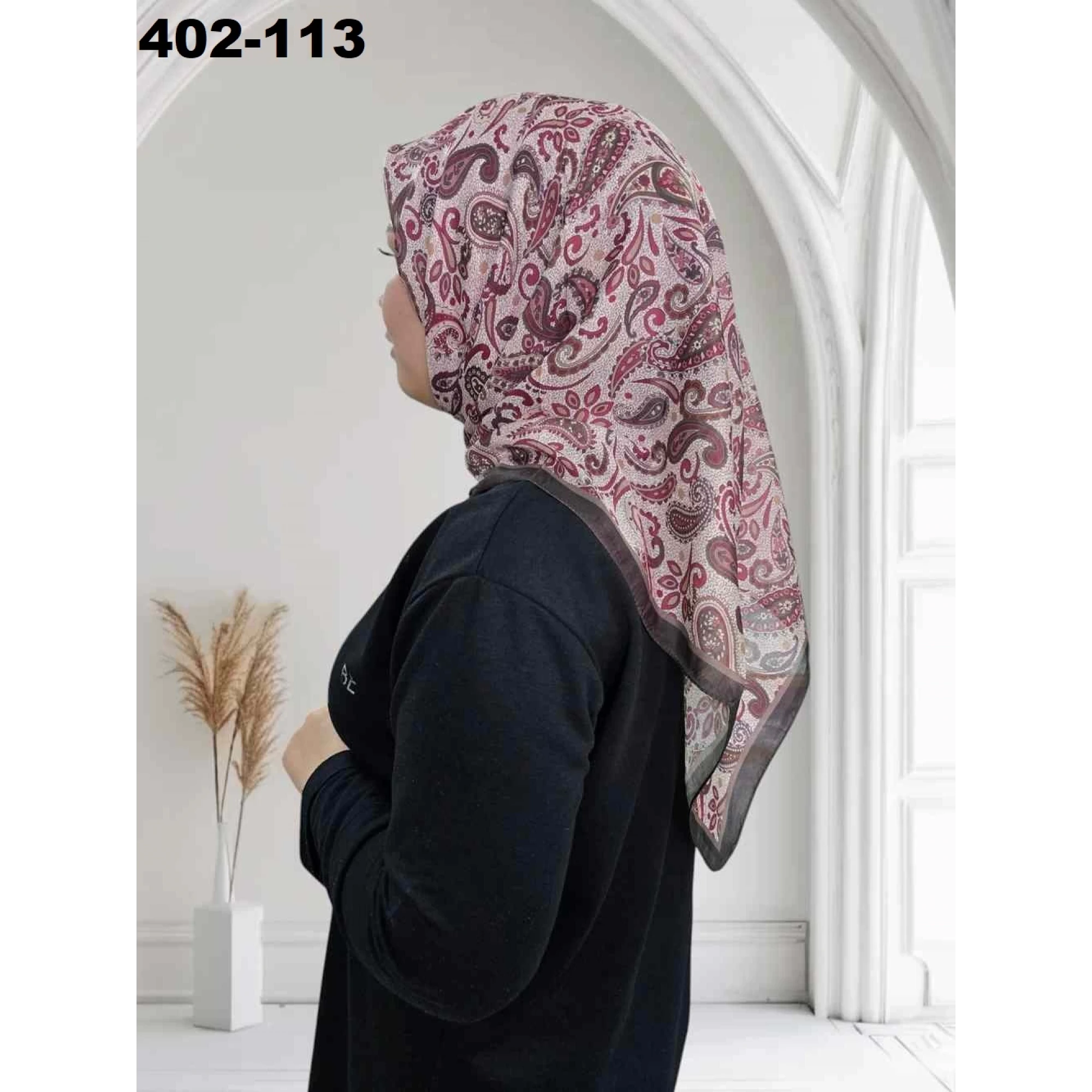 Eylül İpek Etnik Desen Soft Eşarp 402-113