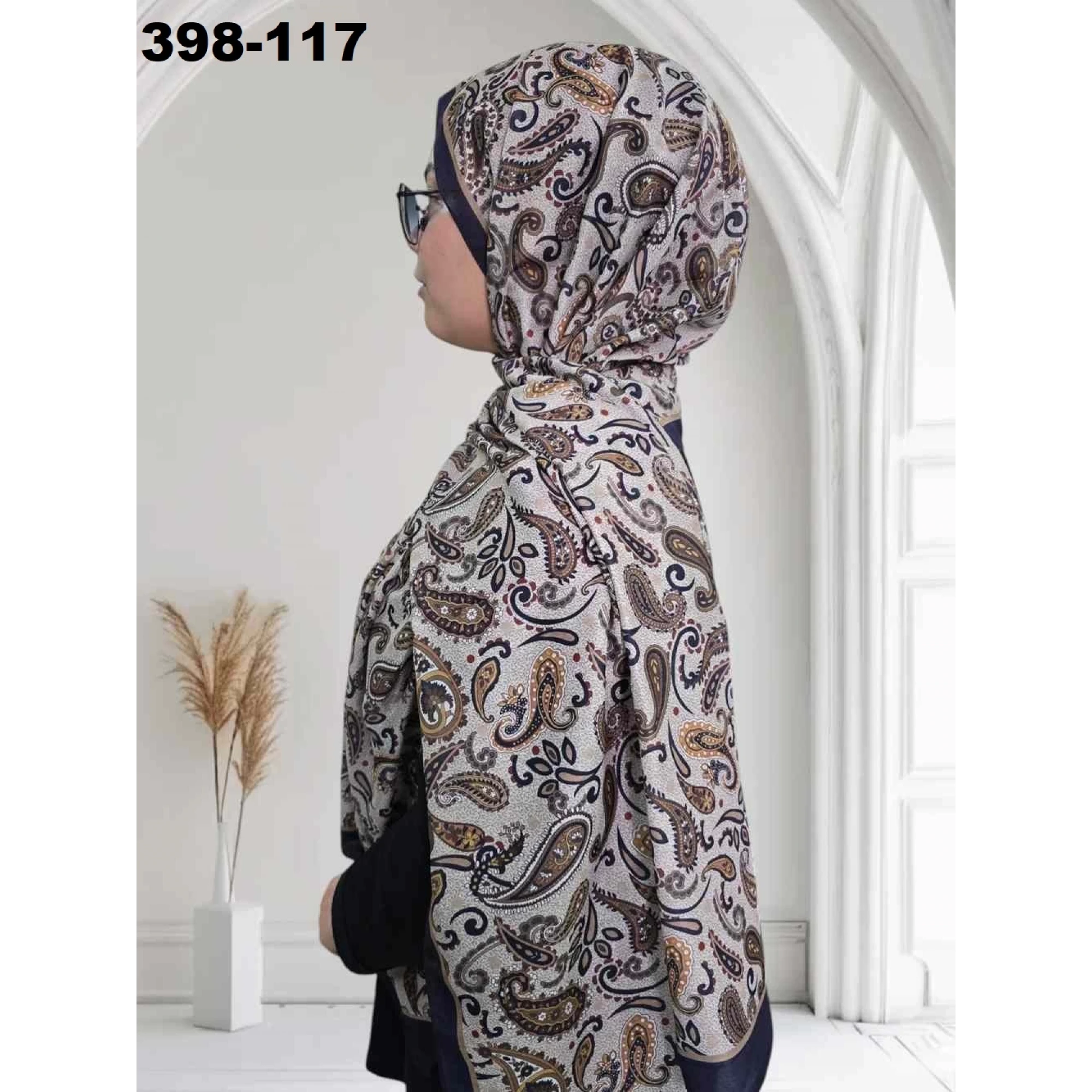Eylül İpek Etnik Desen Soft Şal 398-117
