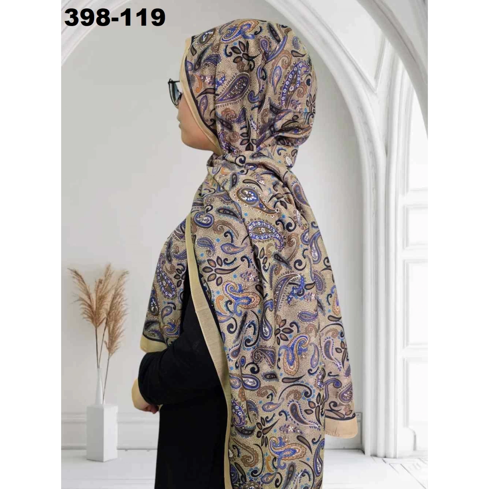 Eylül İpek Etnik Desen Soft Şal 398-119
