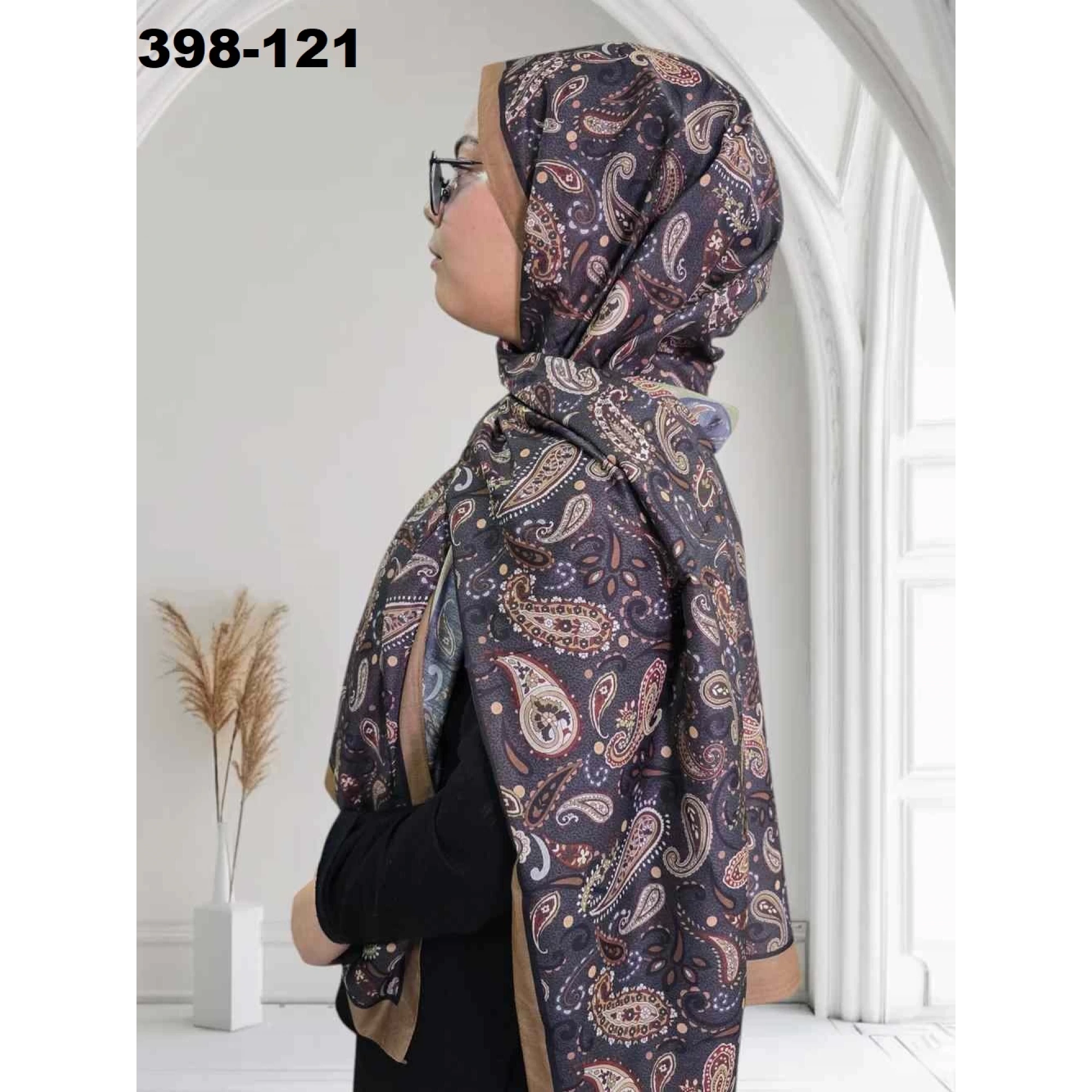 Eylül İpek Etnik Desen Soft Şal 398-121