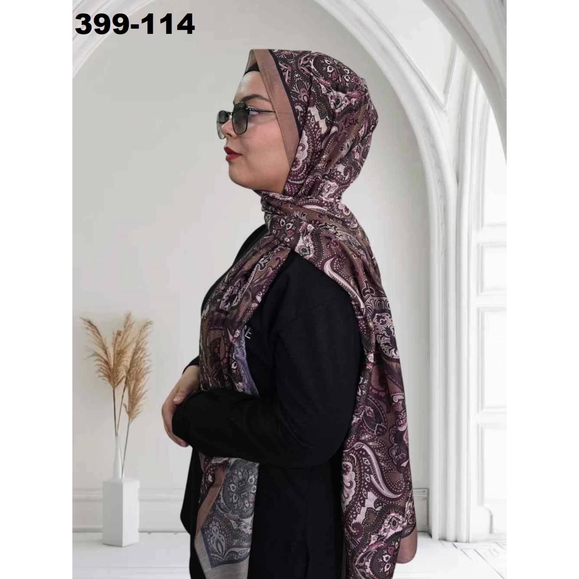 Eylül İpek Etnik Desen Soft Şal 399-114