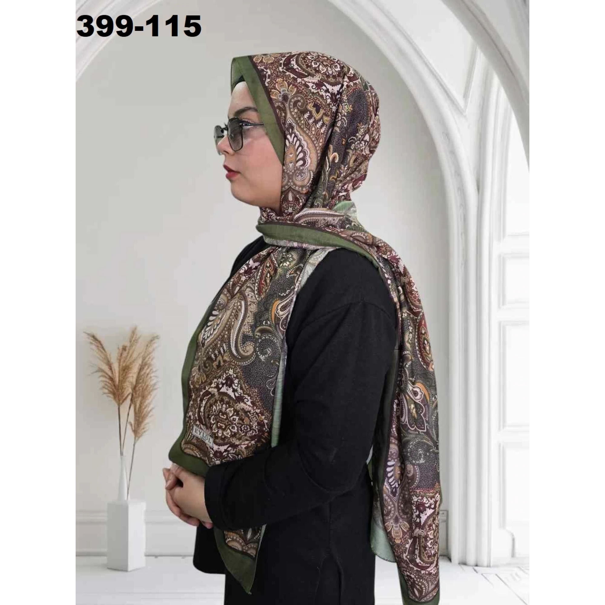 Eylül İpek Etnik Desen Soft Şal 399-115