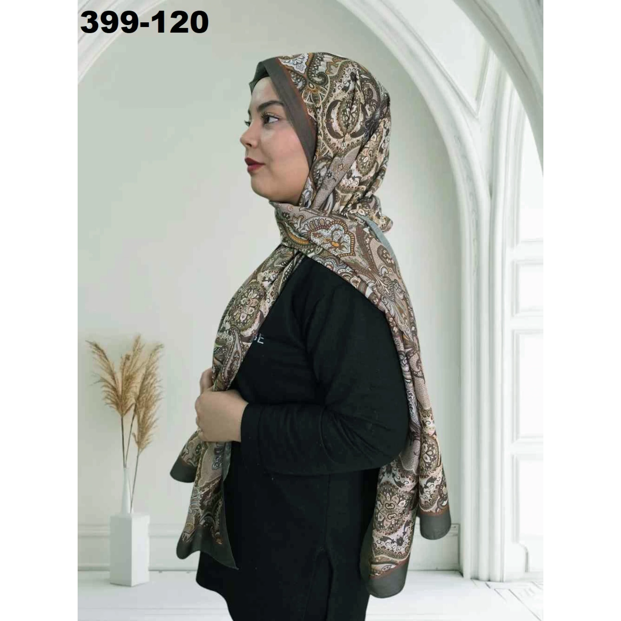 Eylül İpek Etnik Desen Soft Şal 399-120