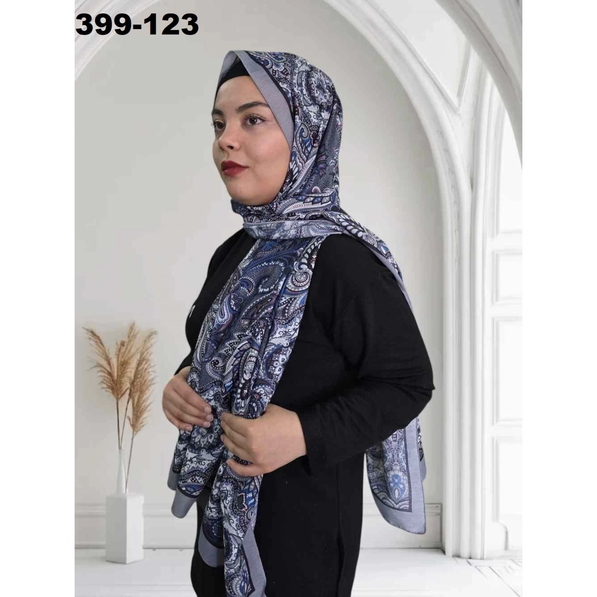 Eylül İpek Etnik Desen Soft Şal 399-123