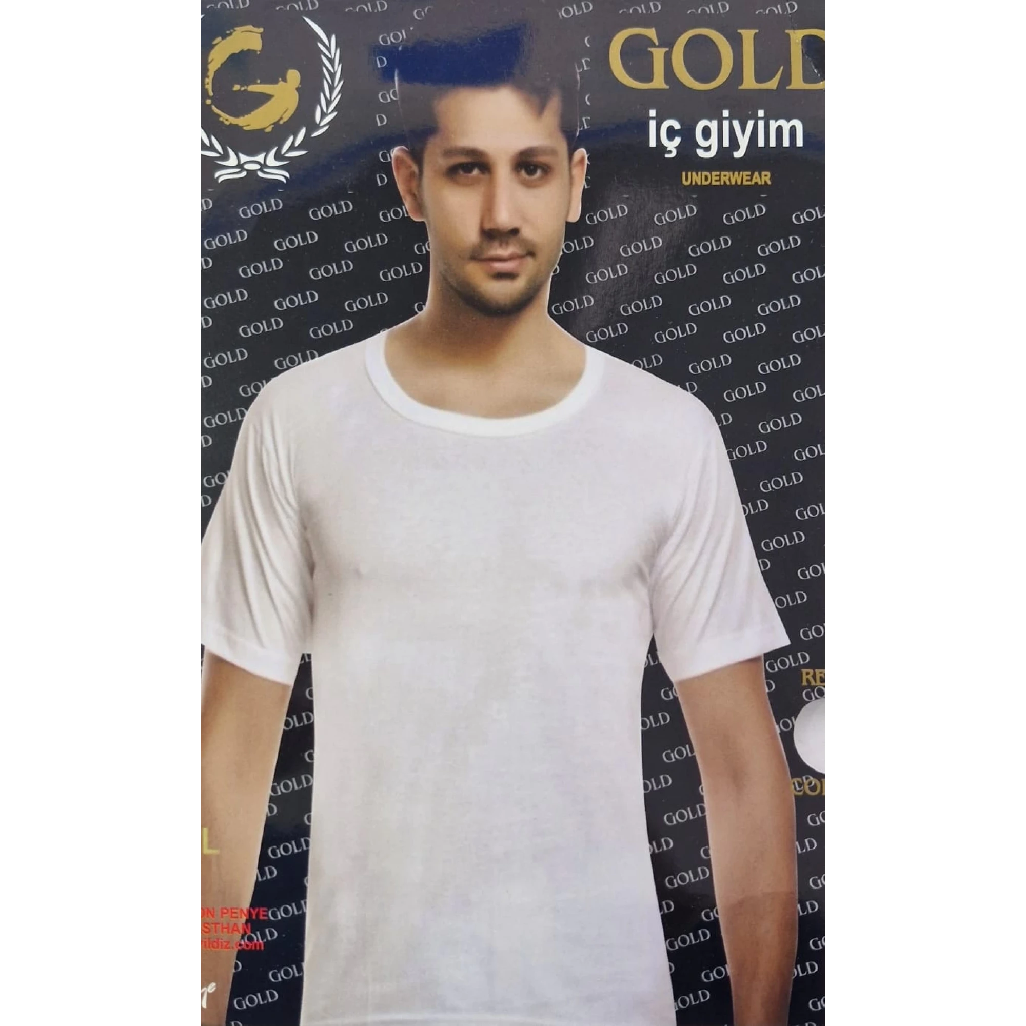 Gold Yıldız Simit Yaka Atlet Beyaz (1 Adet)