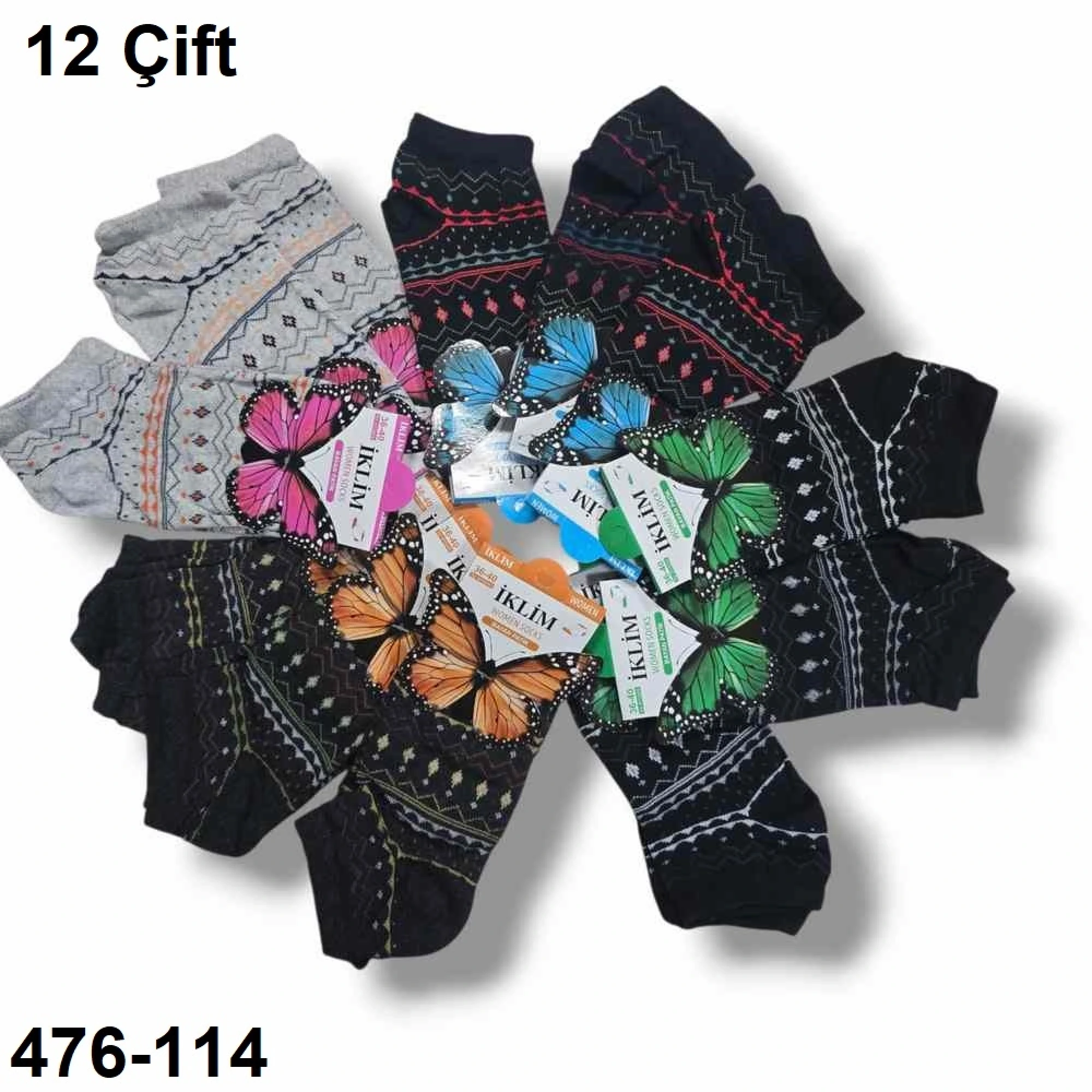 İklim Bayan Patik Çorap (12 Çift ) 476-114