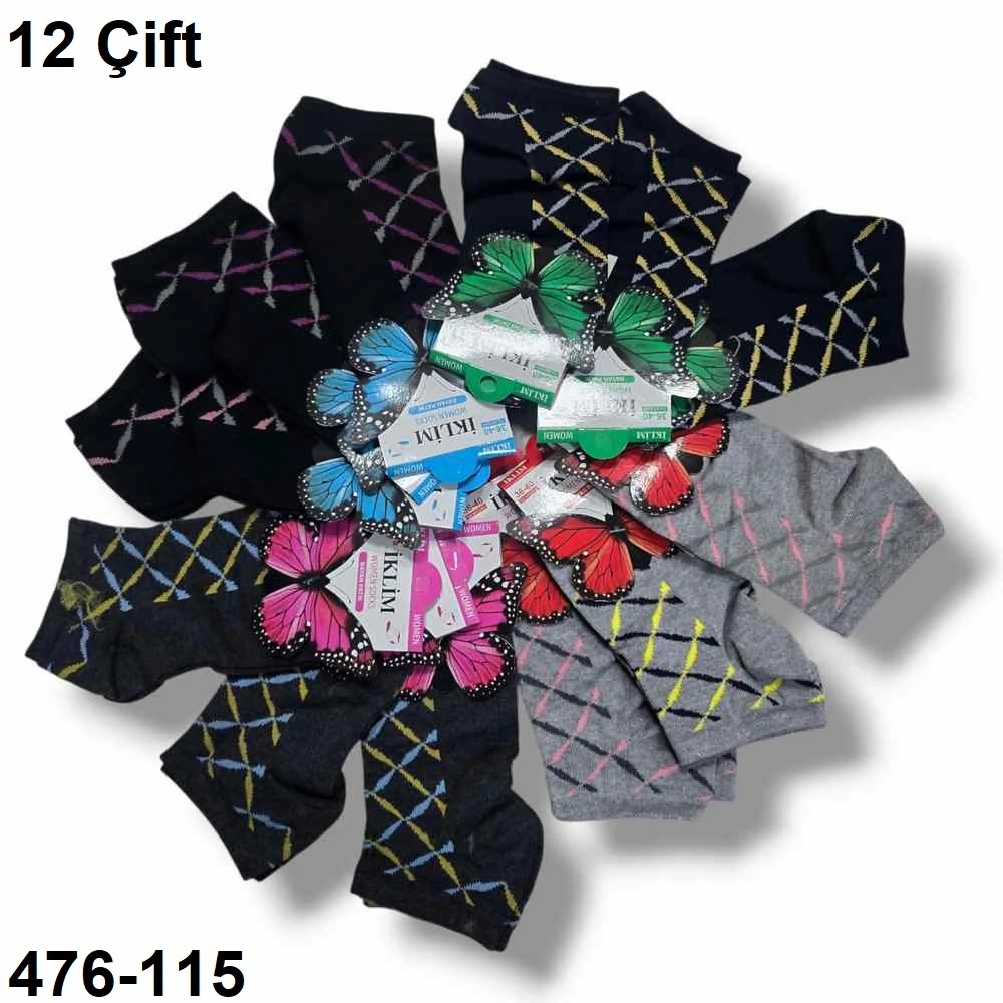 İklim Bayan Patik Çorap (12 Çift ) 476-115