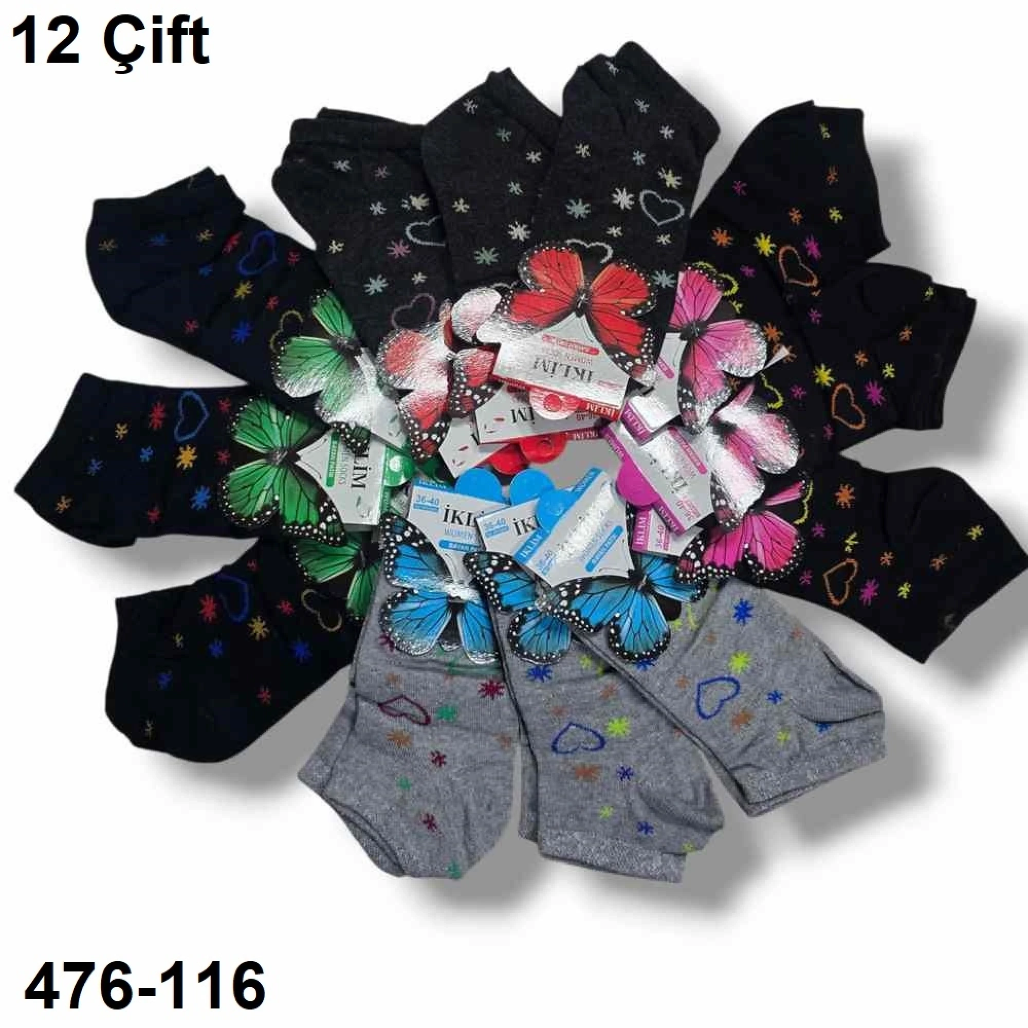 İklim Bayan Patik Çorap (12 Çift ) 476-116