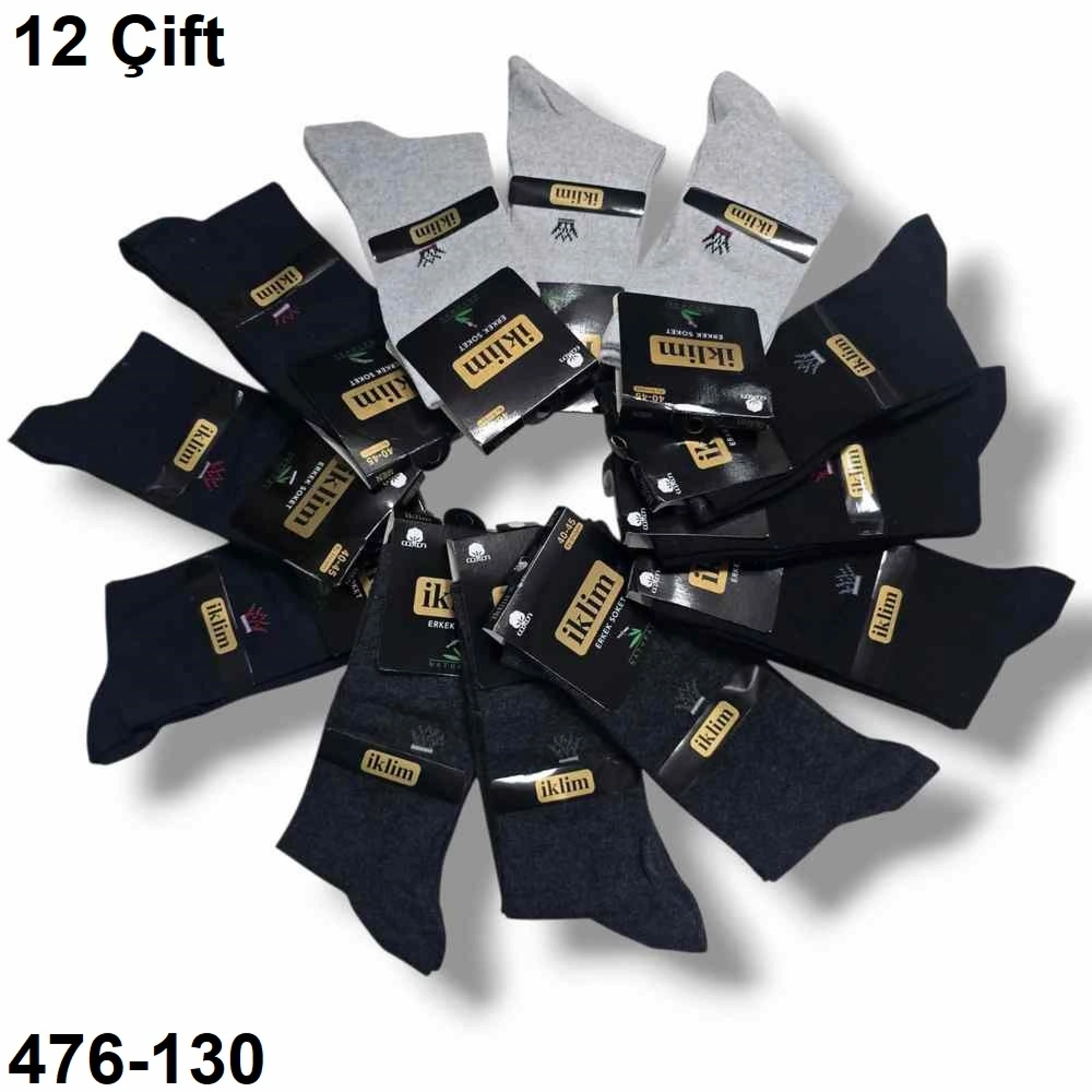 İklim Erkek Soket Çorap (12 Çift ) 476-130