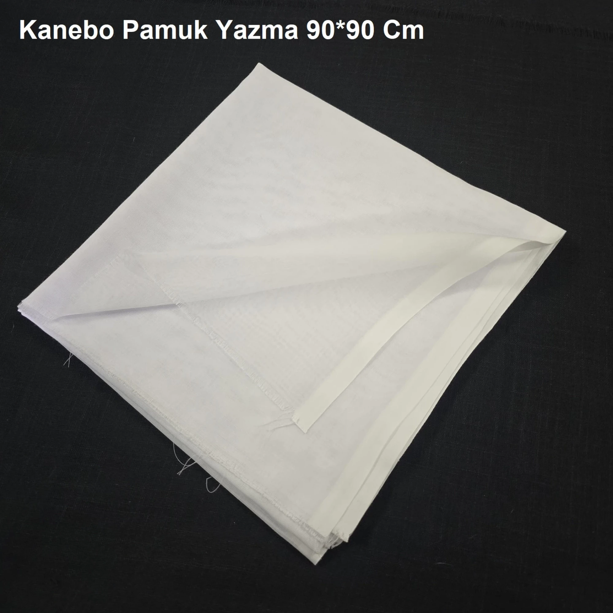 Kanebo Düz Renk Oyalık Pamuk Yazma (Beyaz) 90x90 cm