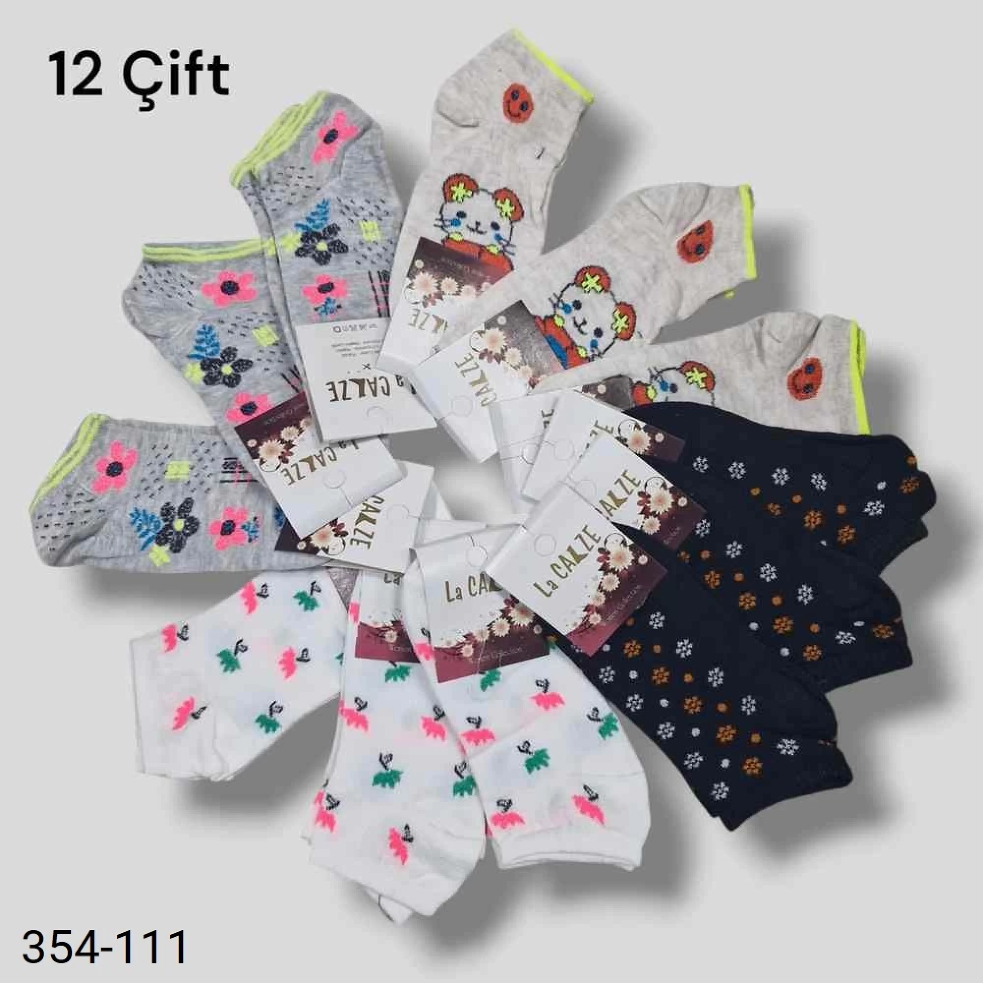 La Cazze Bayan Patik Çorap  (12 Çift ) 354-111