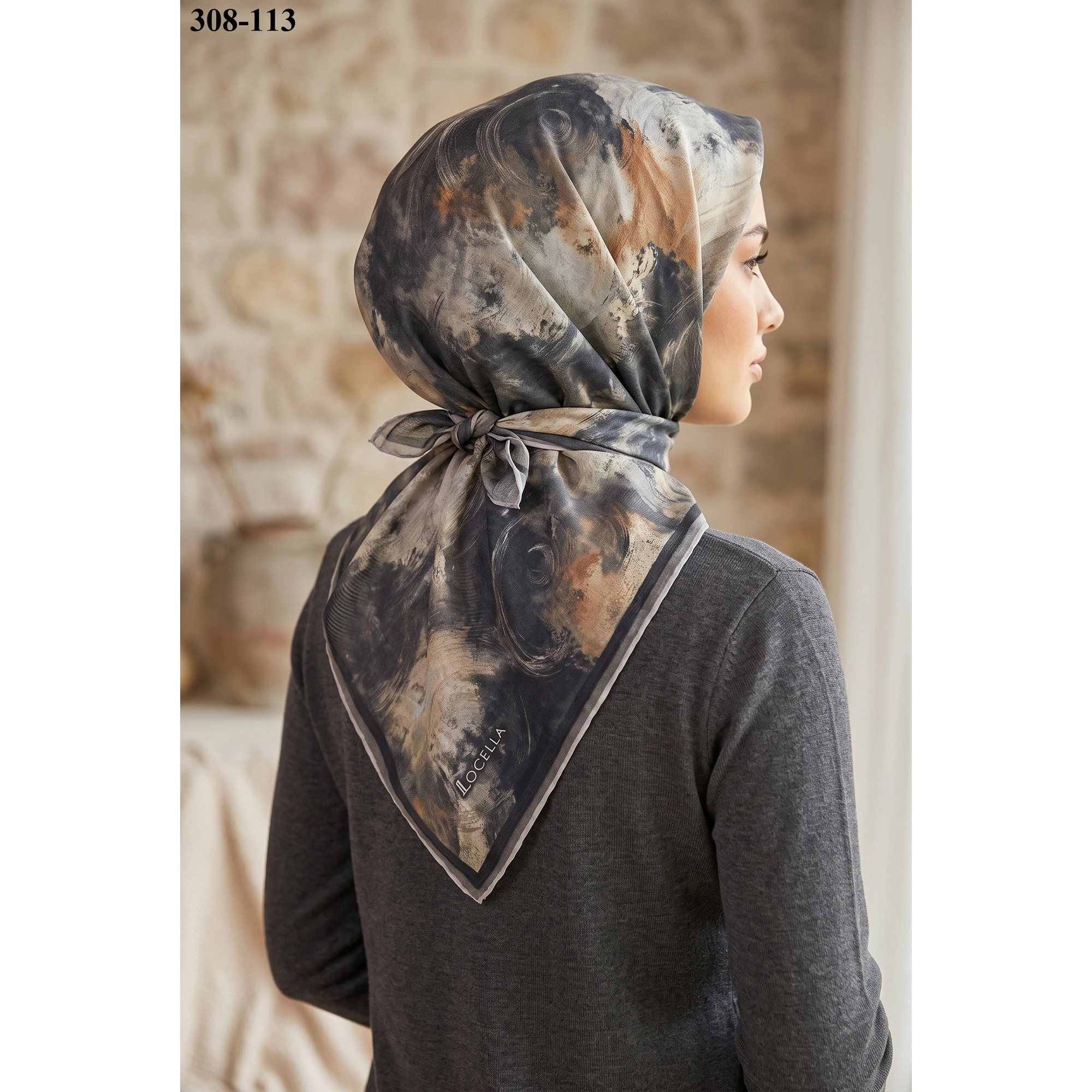 Locella Soft Pamuk Eşarp 308-113