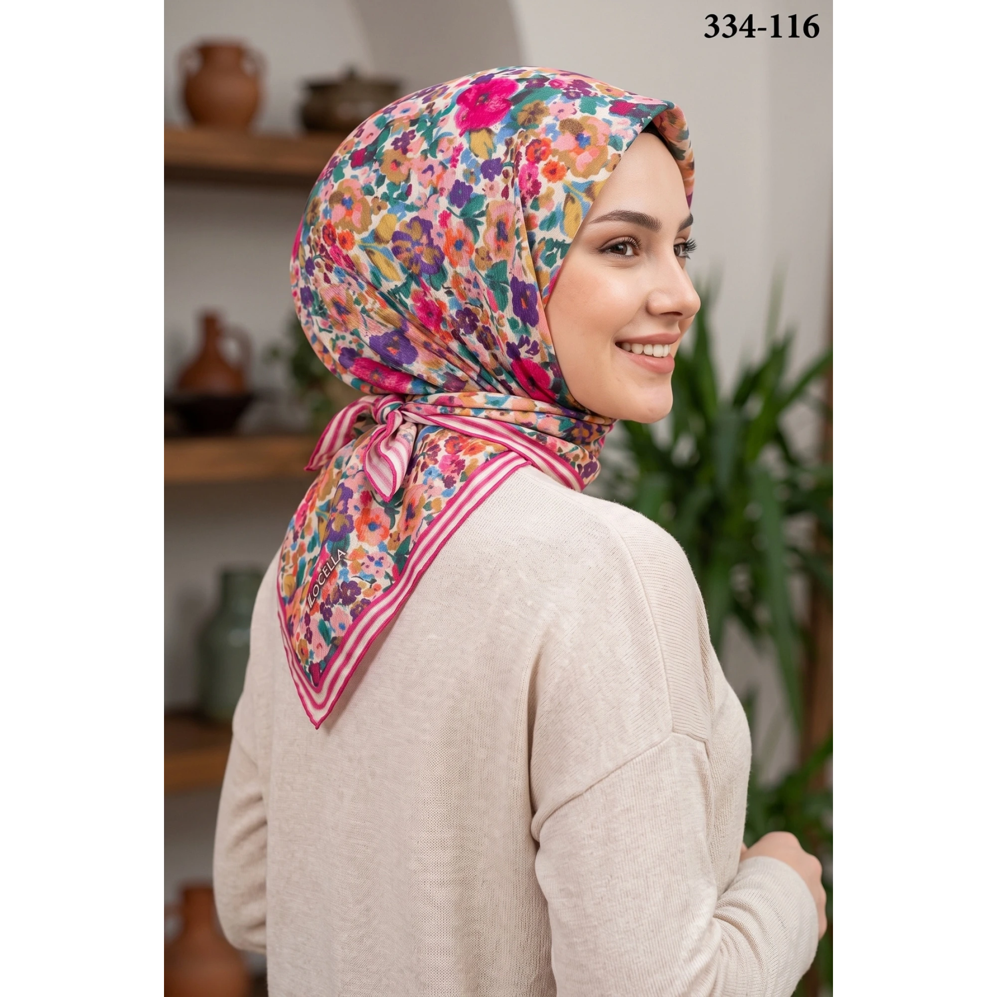 Locella Soft Pamuk Eşarp 334-116