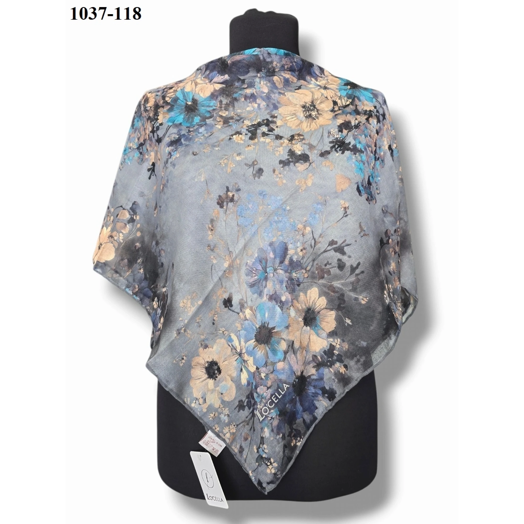 Locella Soft Pamuk Eşarp (Gri) 1037-118