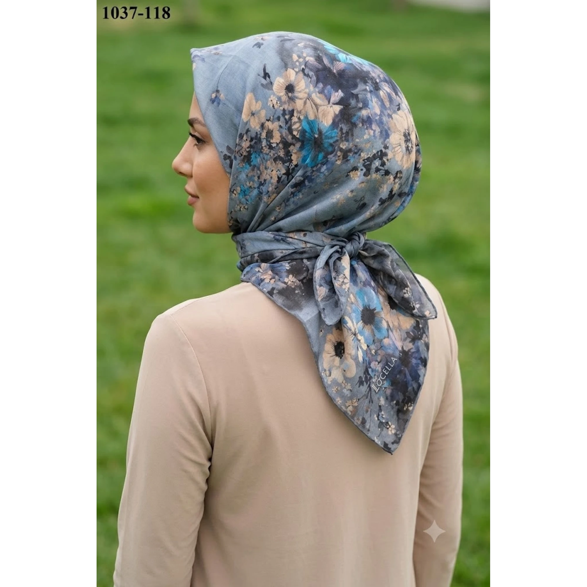 Locella Soft Pamuk Eşarp (Gri) 1037-118