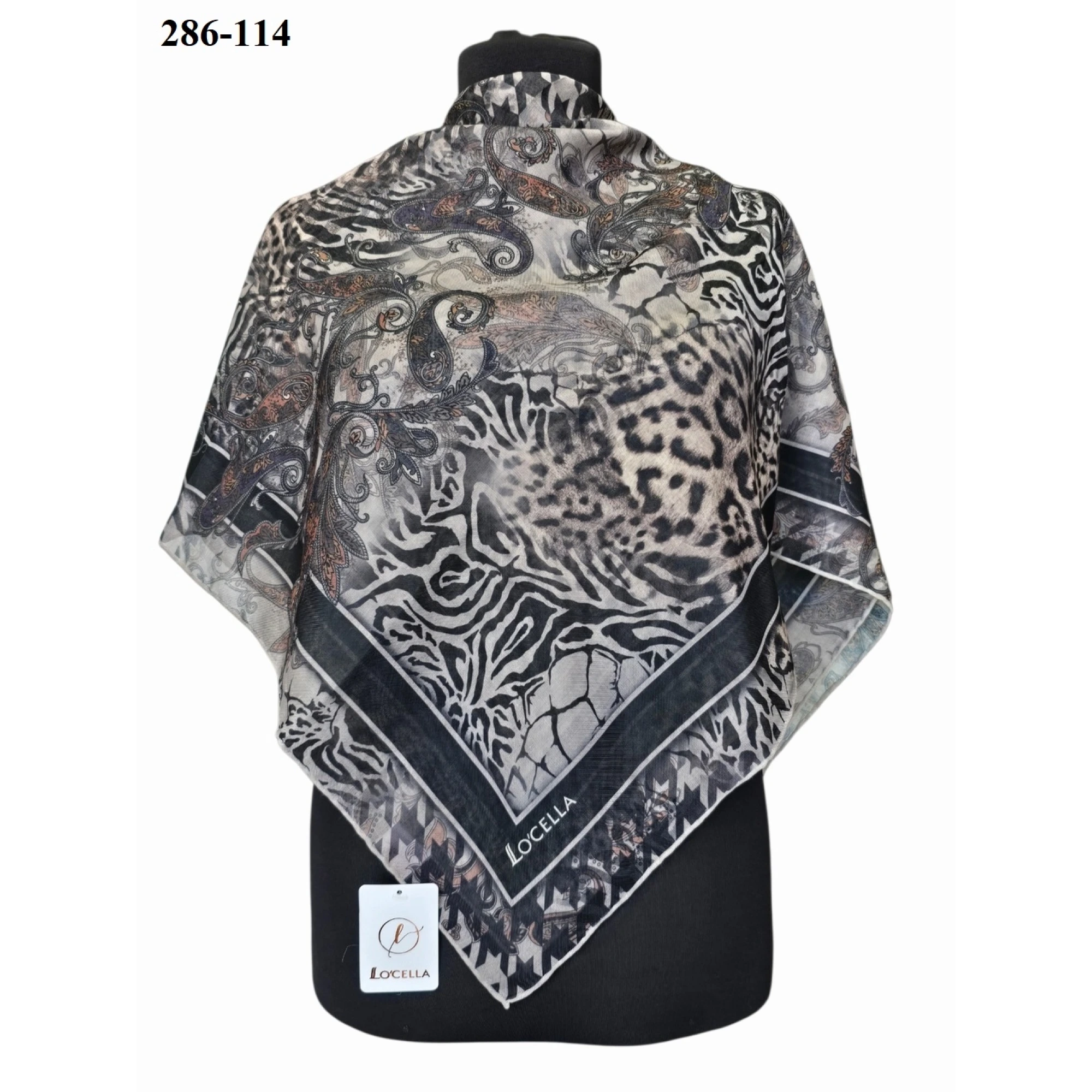 Locella Soft Pamuk Eşarp (Leopar Desen) 286-114