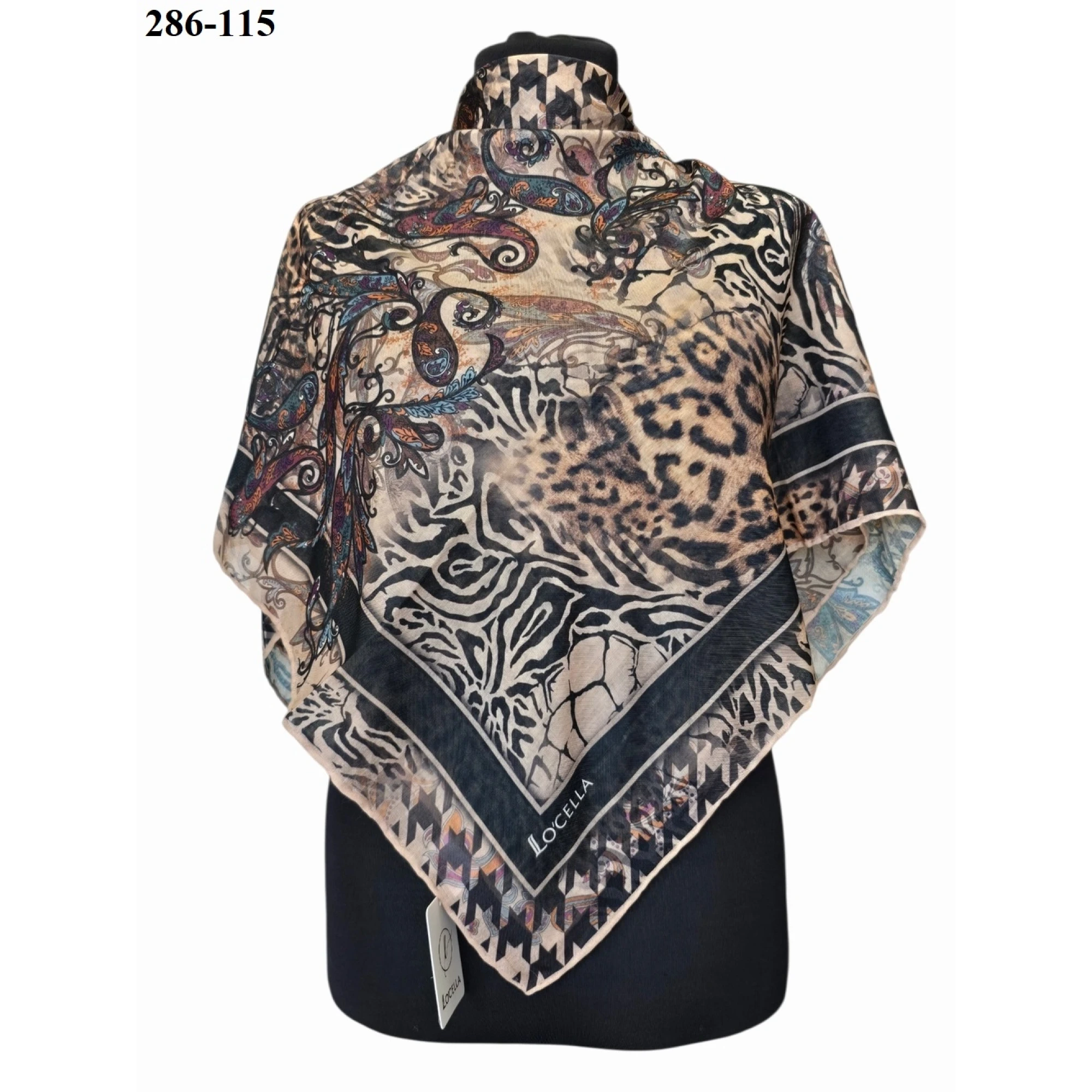 Locella Soft Pamuk Eşarp (Leopar Desen) 286-115