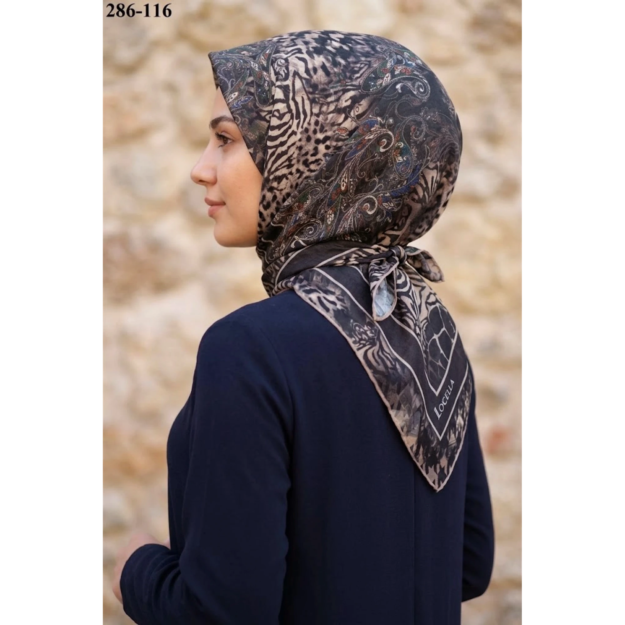 Locella Soft Pamuk Eşarp (Leopar Desen) 286-116