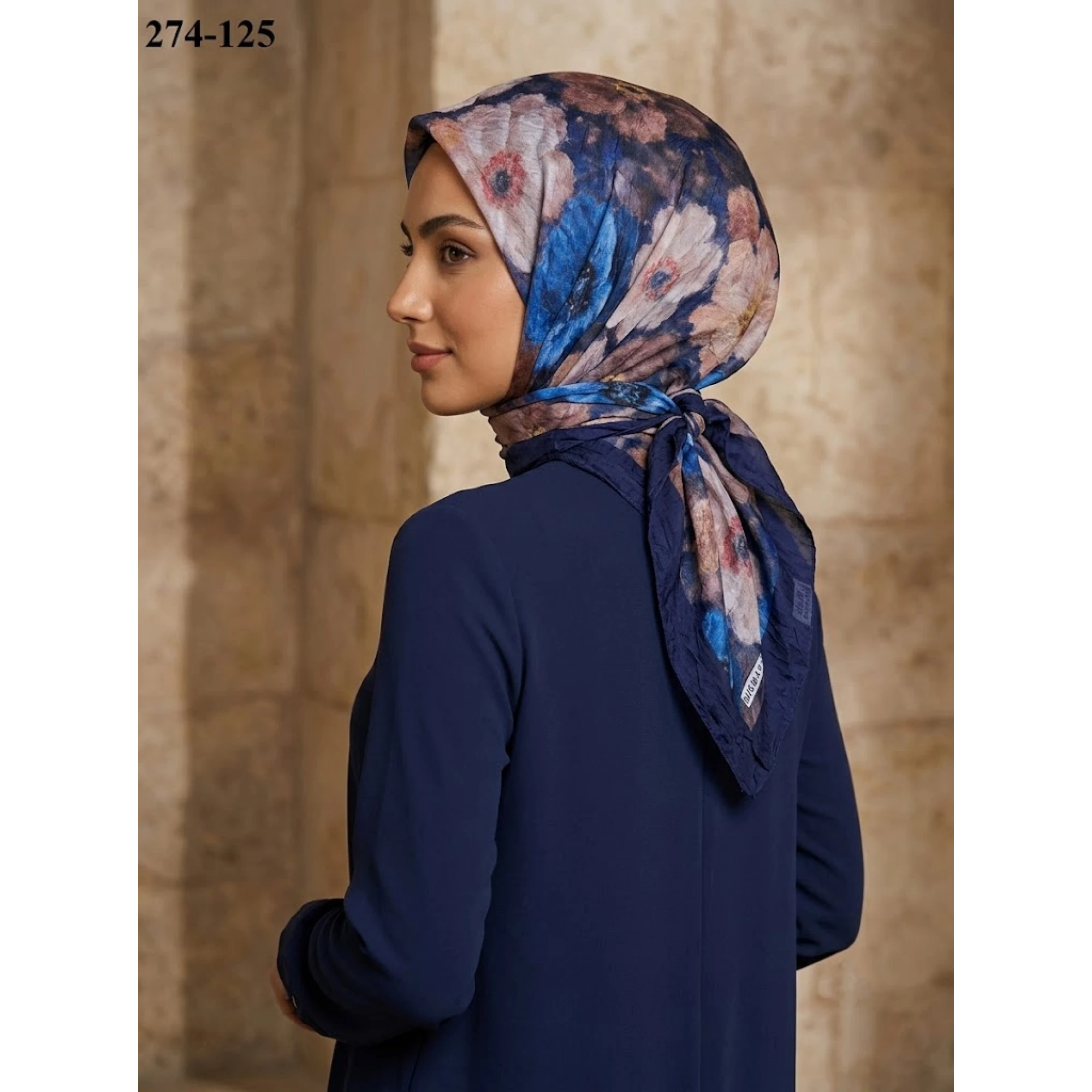 Mismara Desenli Bambu Kraş Pamuk Şal 274-125