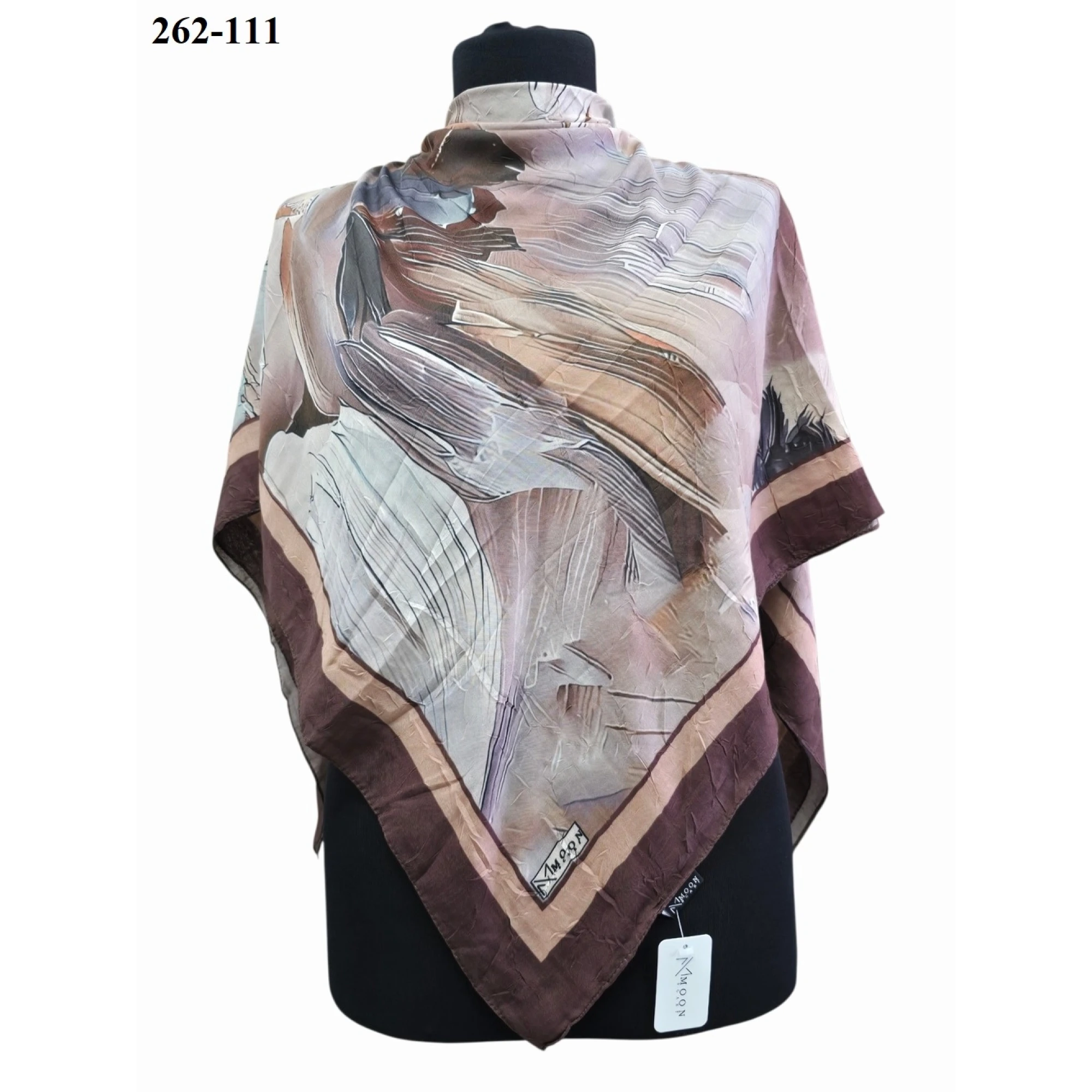 Moon Scarf Desenli Bambu Pamuk Eşarp 262-111