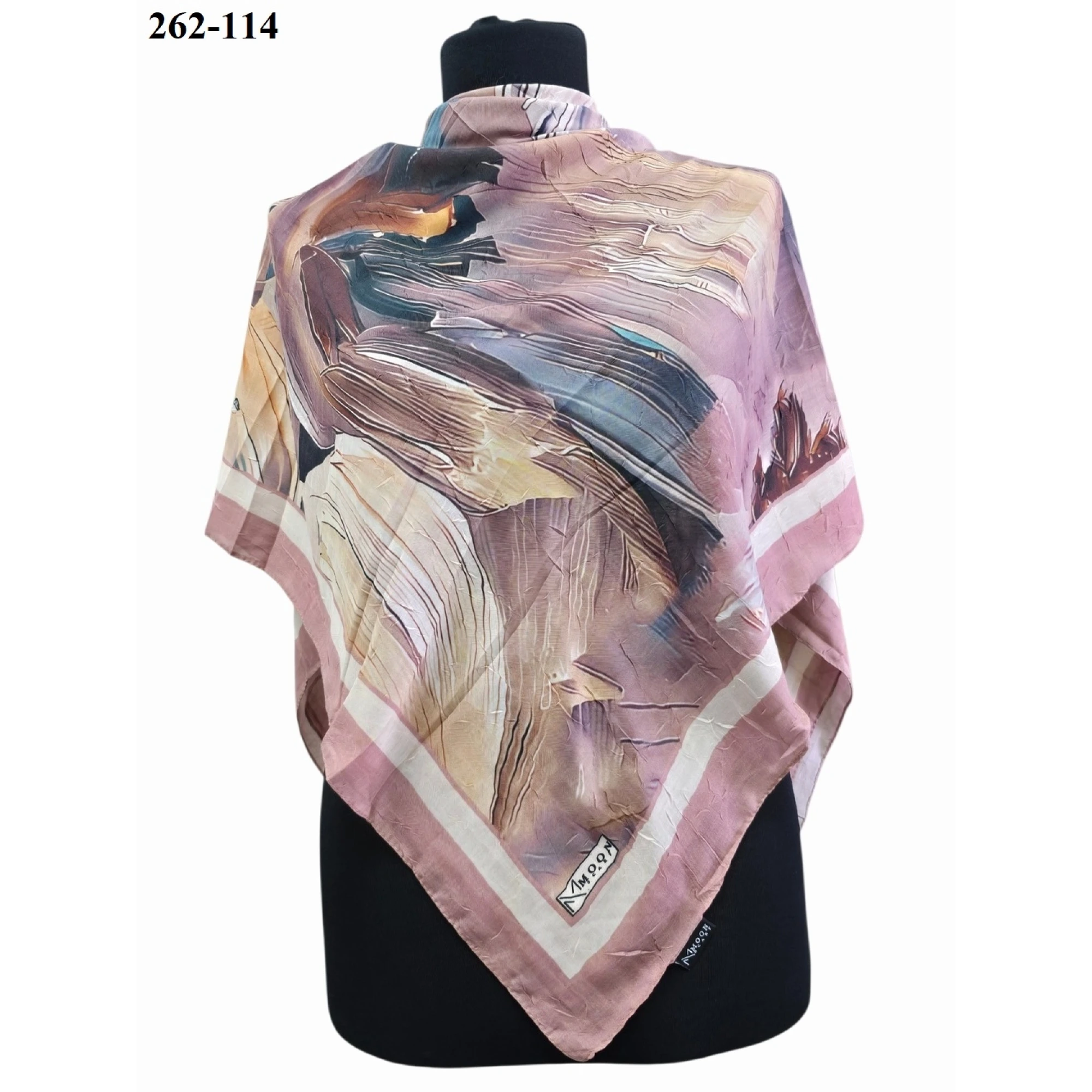 Moon Scarf Desenli Bambu Pamuk Eşarp 262-114