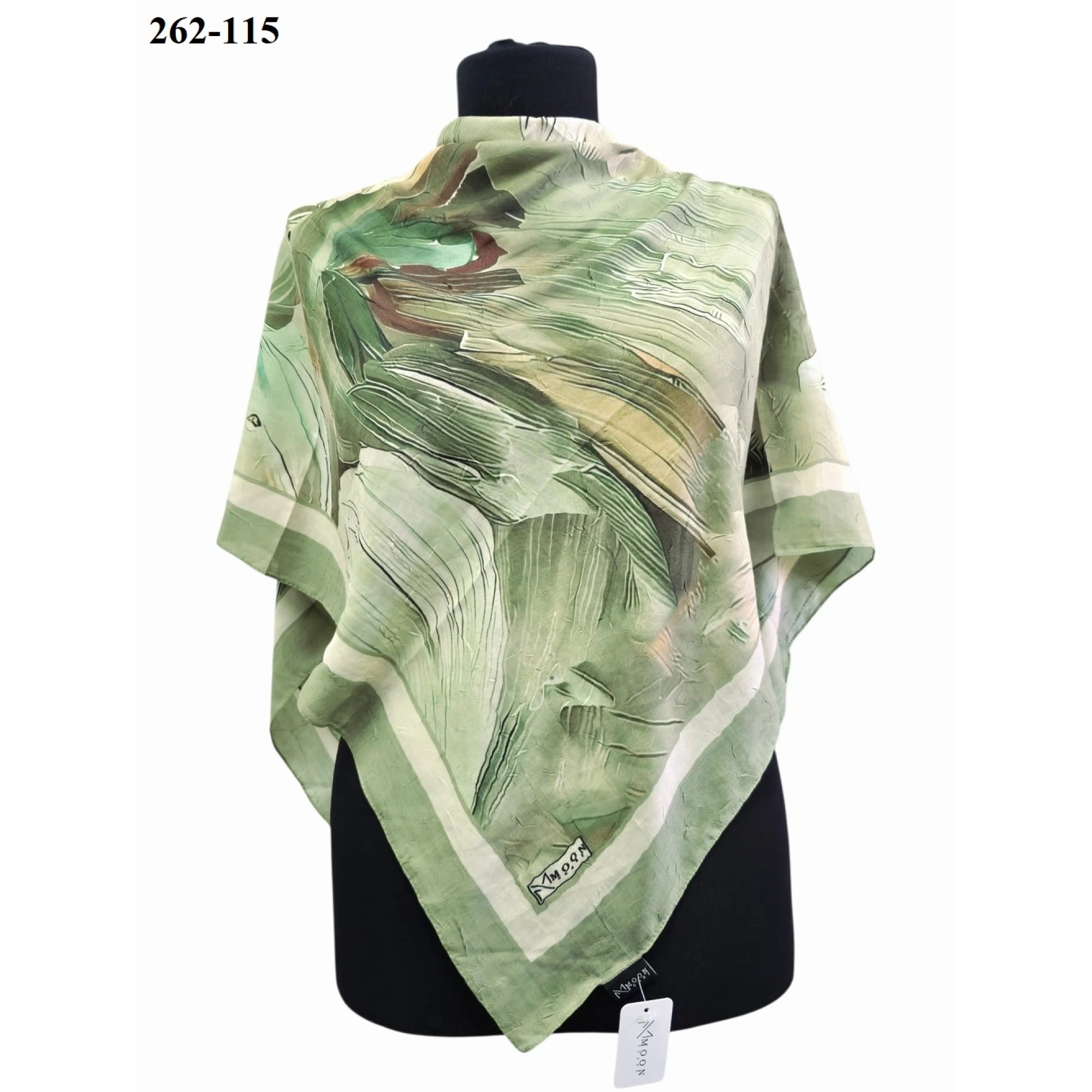 Moon Scarf Desenli Bambu Pamuk Eşarp 262-115
