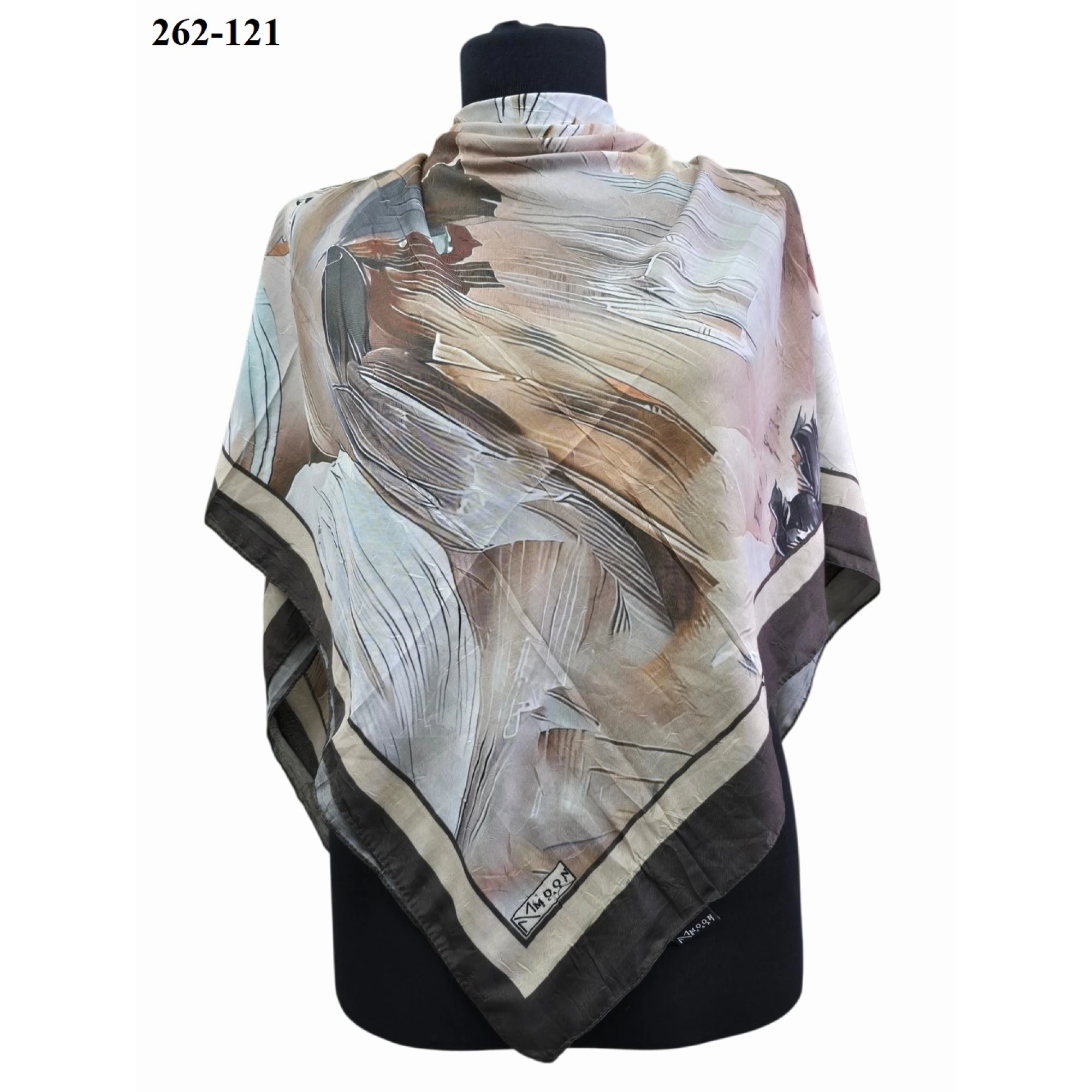 Moon Scarf Desenli Bambu Pamuk Eşarp 262-121